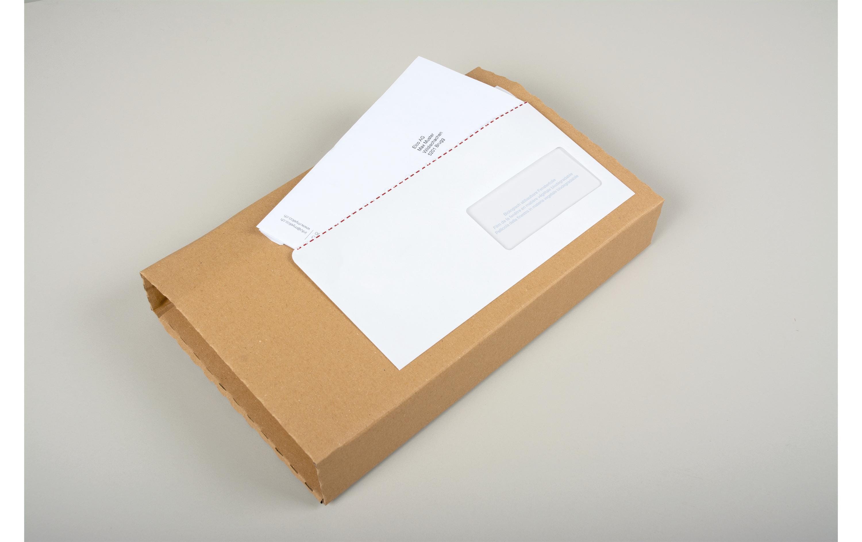 ELCO Dokumententasche aus Papier C5/6 Fenster rechts, 250 Stück