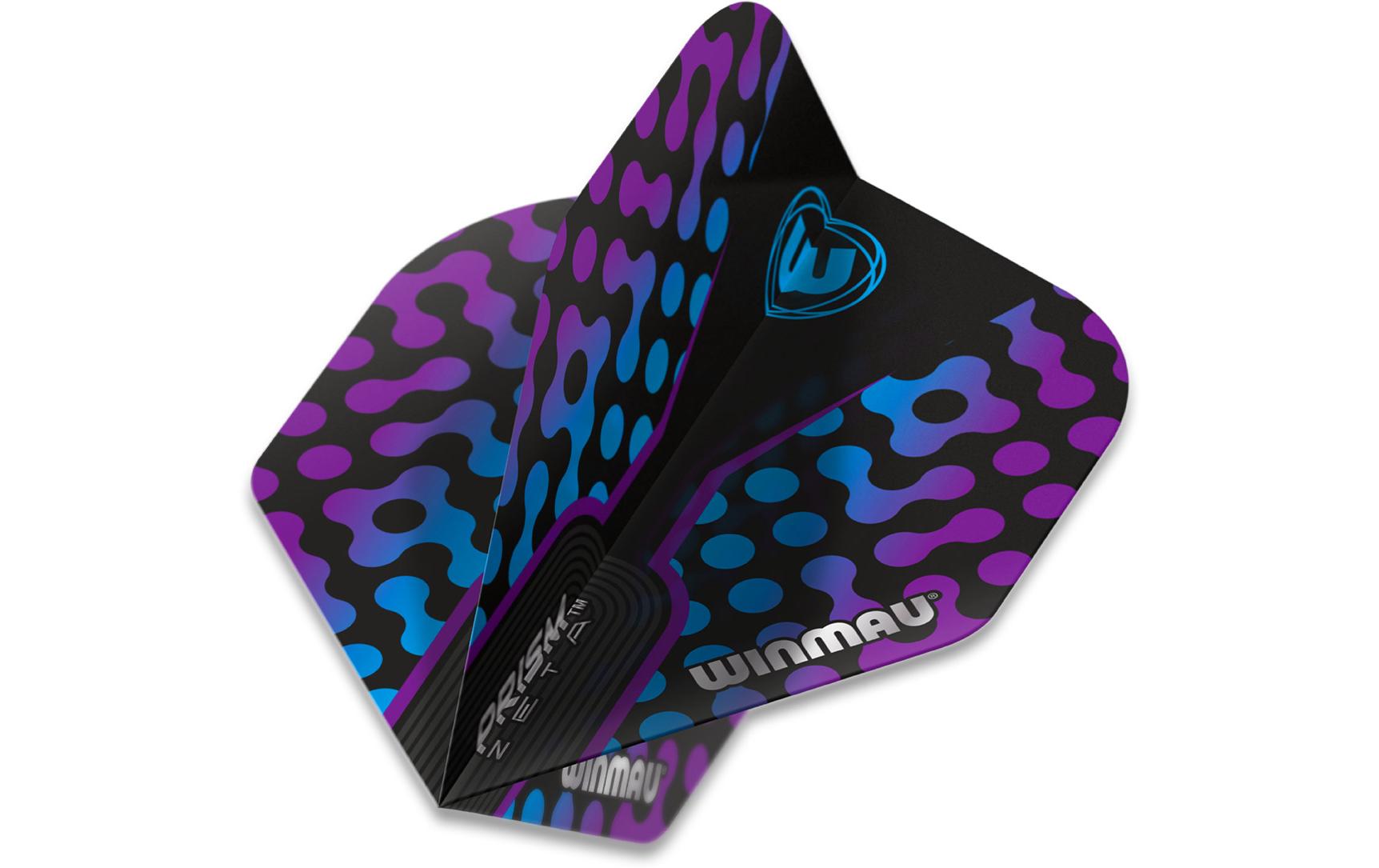 Winmau Dartflight Prism Zeta, Schwarz / Blau, 3 Stück