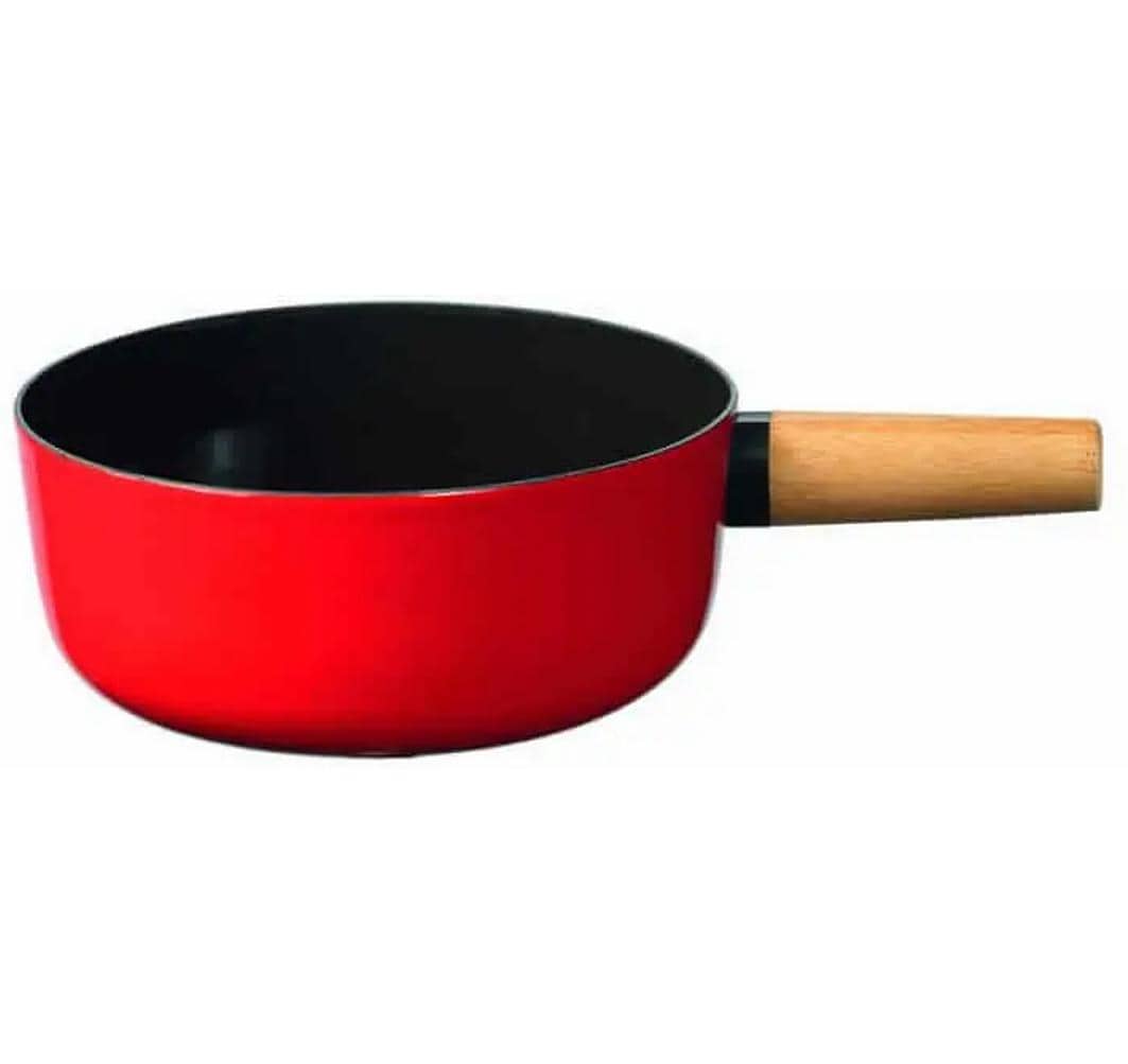 Stöckli Fondue-Caquelon Emotion 21 cm, Rot/Schwarz