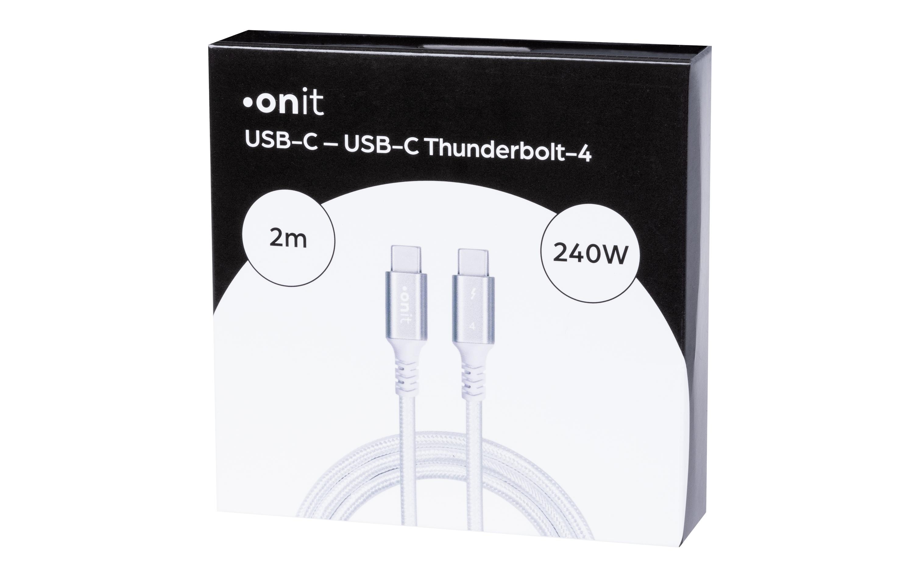 onit Thunderbolt 4-Kabel USB C - USB C 2 m, Weiss