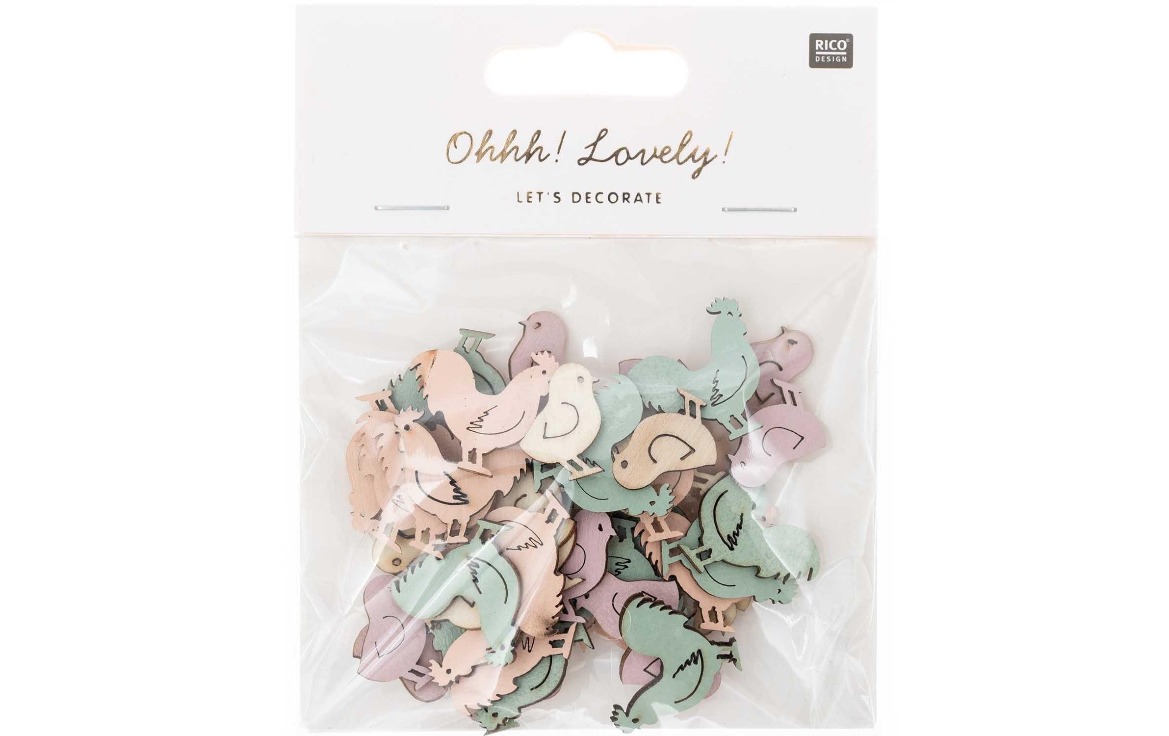 Rico Design Streudeko Kücken 48 Stück, Mehrfarbig