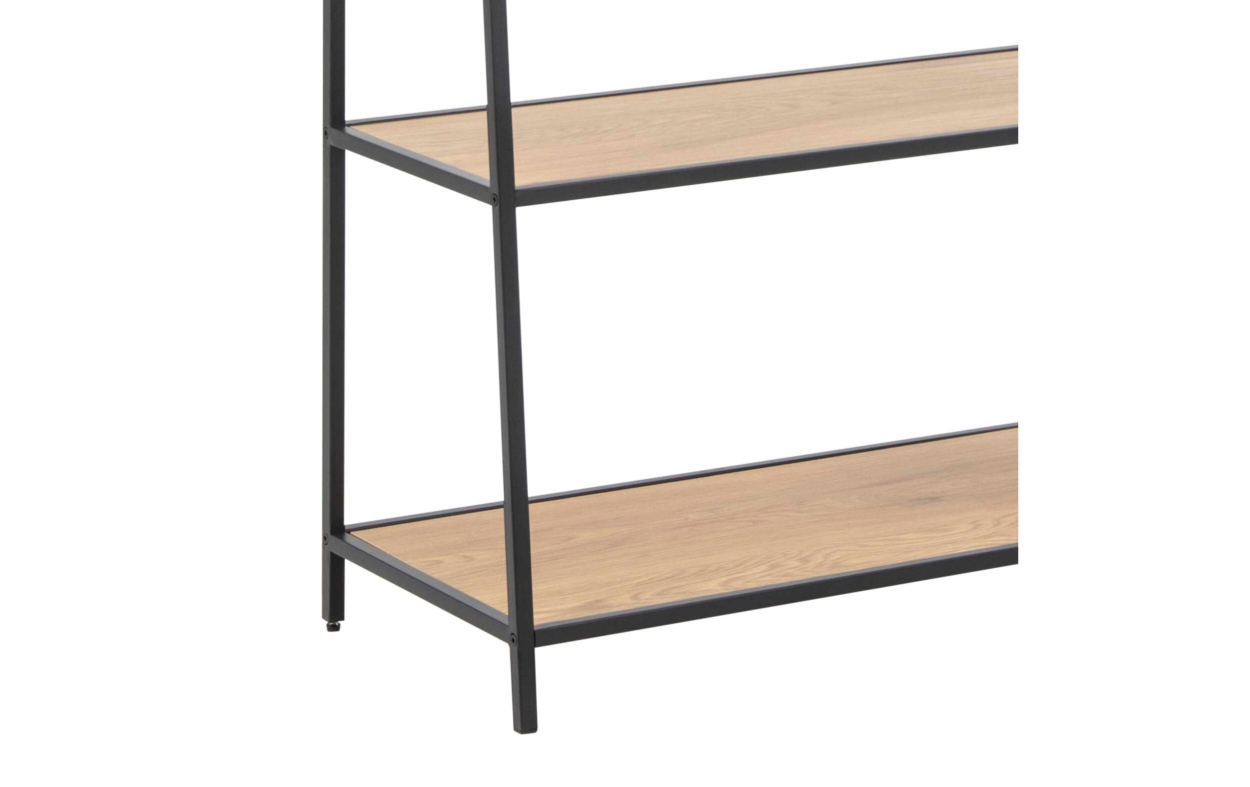 AC Design Regal Seaford 77 x 36 x 174.5 cm, Eiche/Schwarz matt