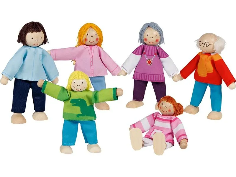 Goki Biege Puppe Moderne Familie 6-teilig Goki Biege Puppe Moderne Familie 6-teilig