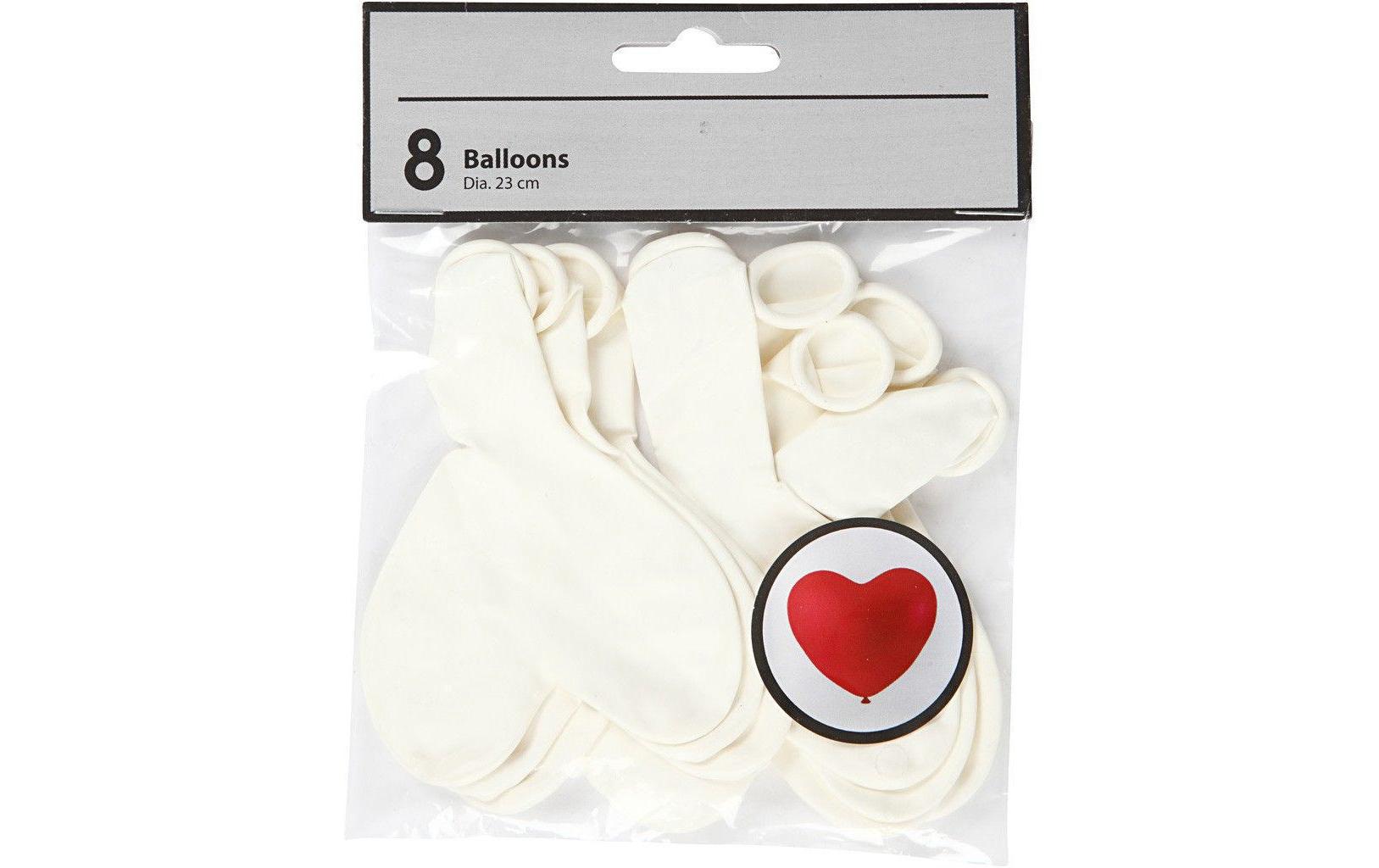 Creativ Company Luftballon Weiss, 8 Stück