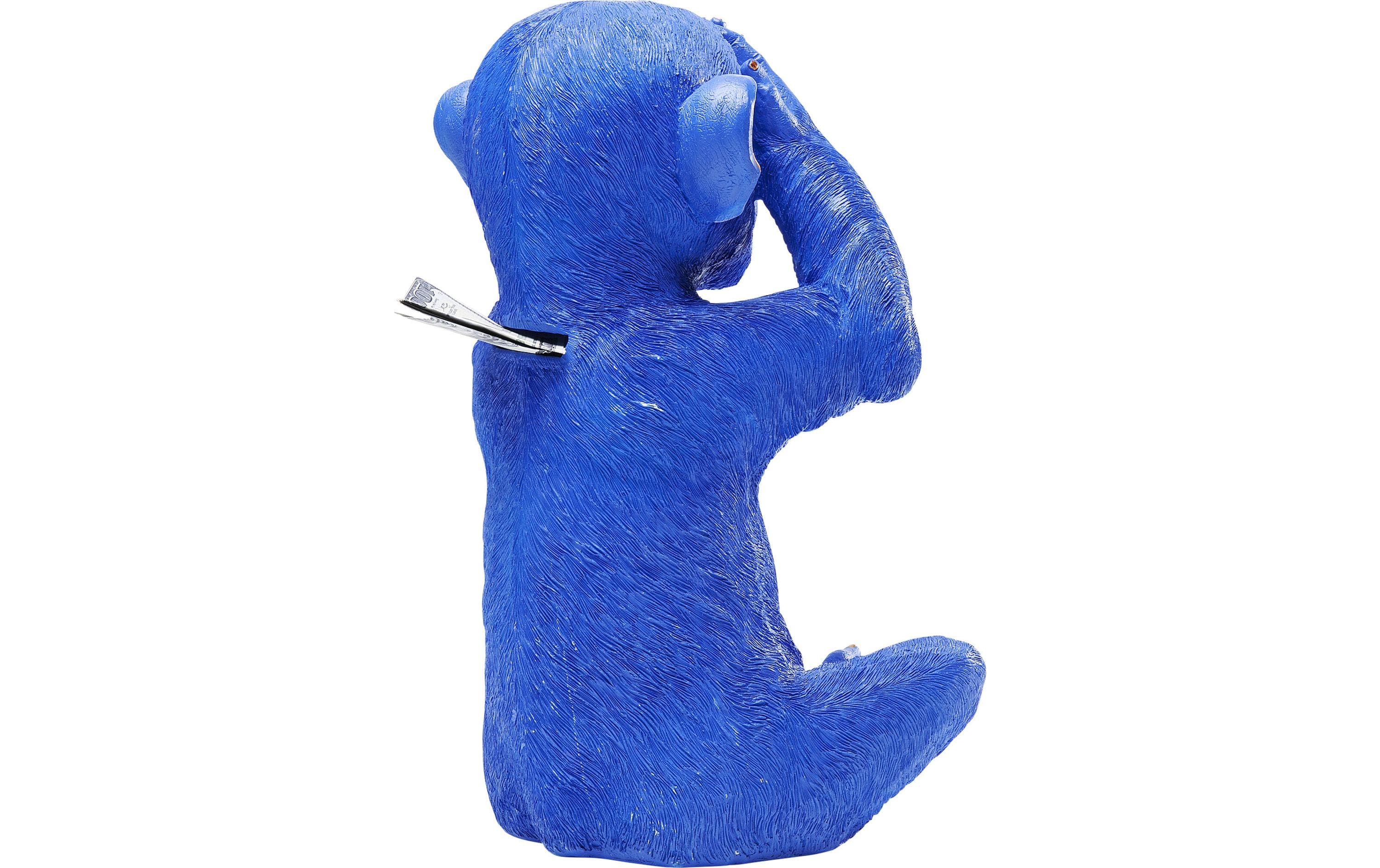 Kare Spardose Monkey Mizaru Blau