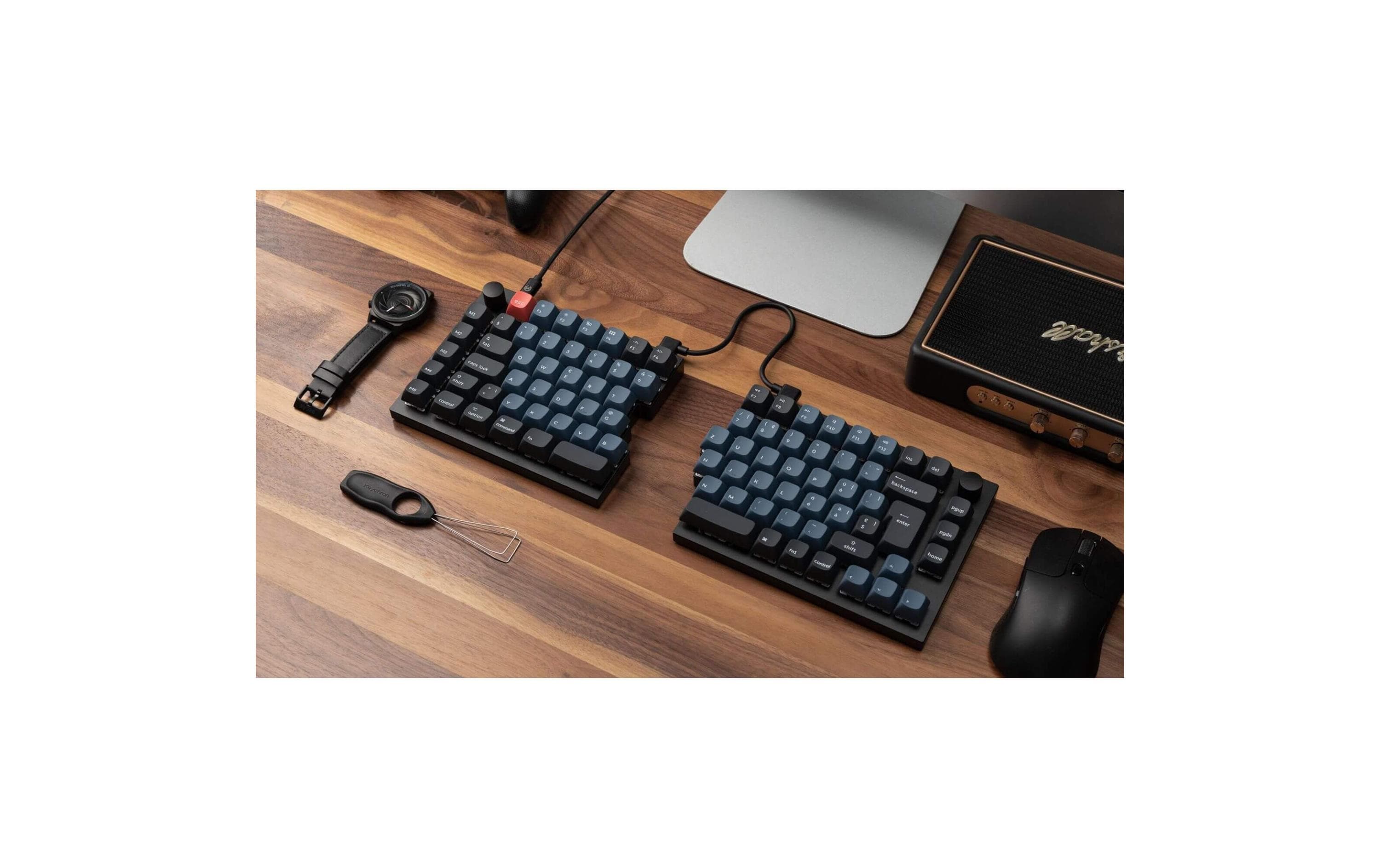 Keychron Gaming-Tastatur Q11 Black QMK Red Switch