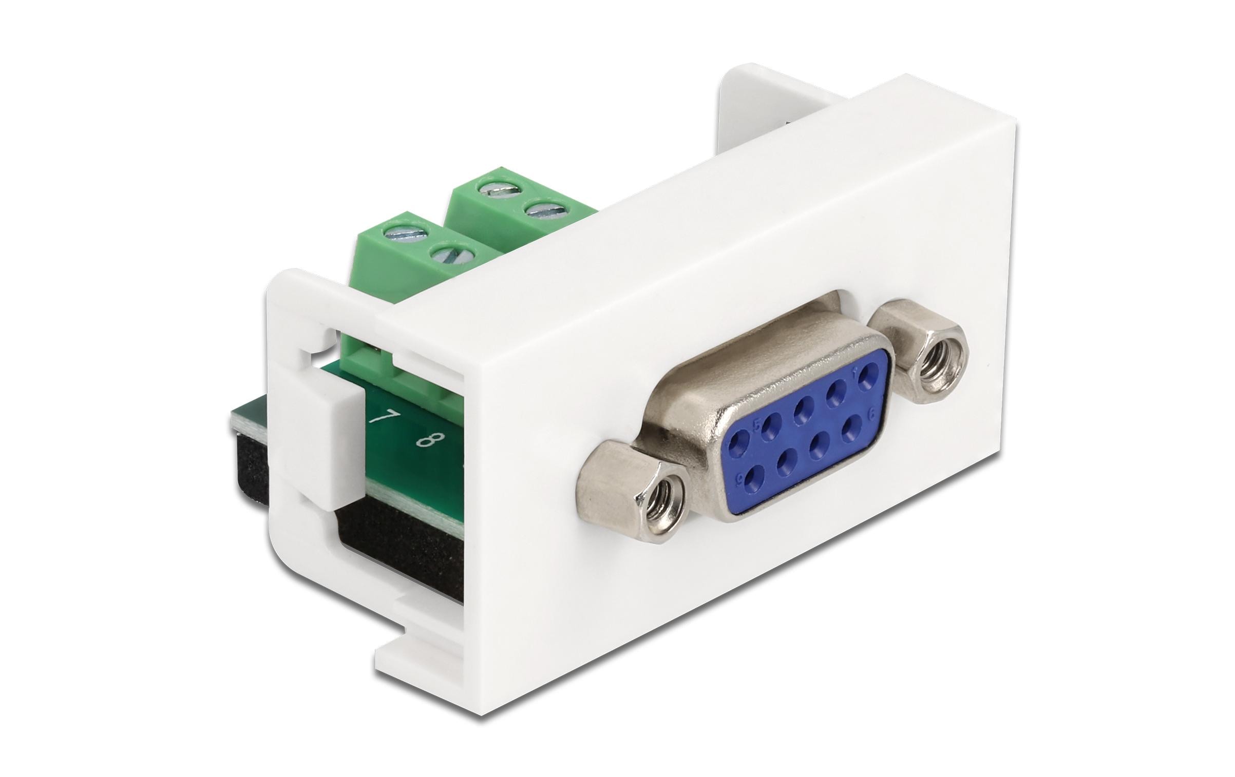 Delock Easy 45 Modul D-Sub 9 Pin Buchse zu 10 Pin Terminalblock 0 m Delock Easy 45 Modul D-Sub 9 Pin Buchse zu 10 Pin Terminalblock 0 m