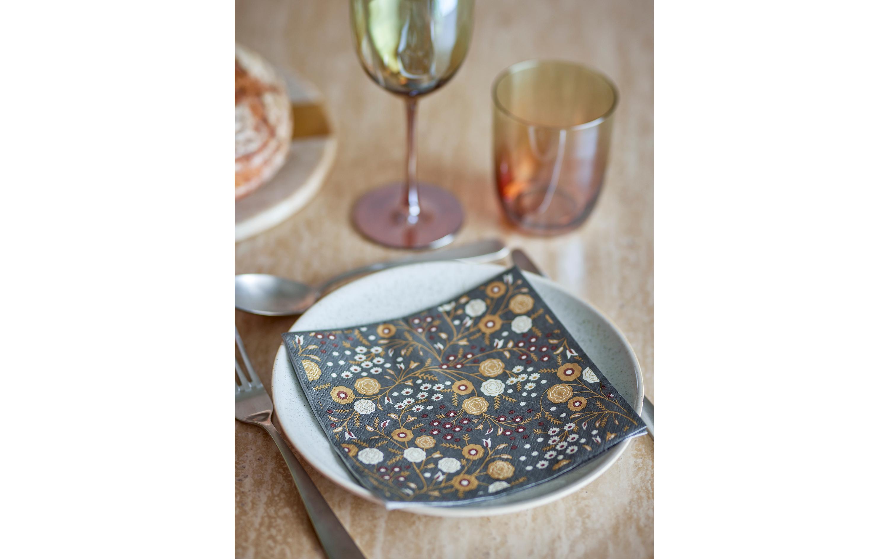 Bloomingville Papierservietten Eydis 33 cm x 33 cm, 20 Stück