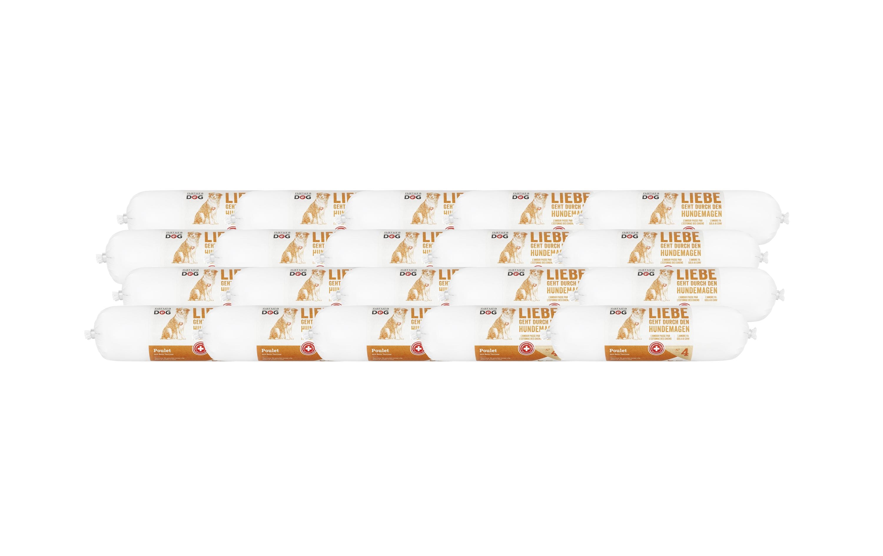 naturaDog Nassfutter Poulet mit Reis Terrine Multipack, 20 x 400 g