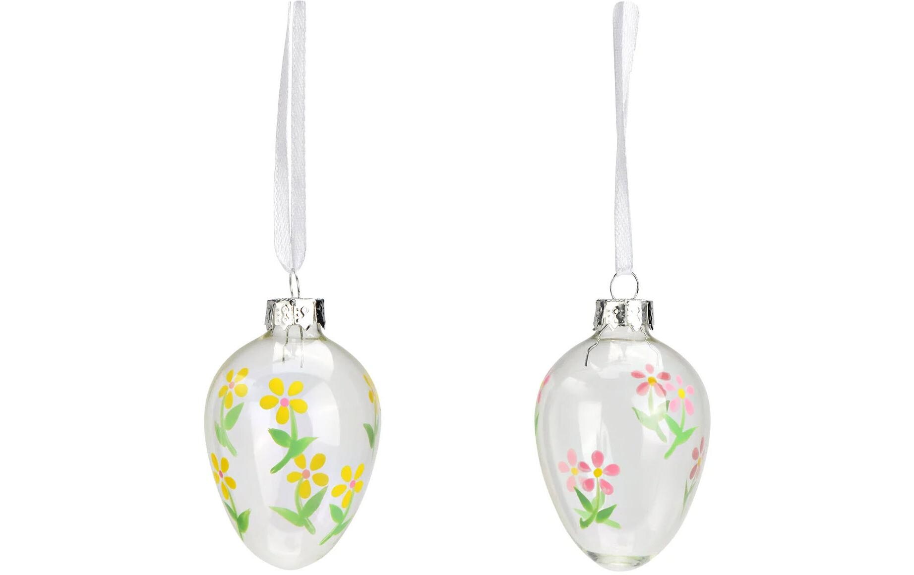 G. Wurm Aufhänger Ostereier 6 Stück, Mehrfarbig