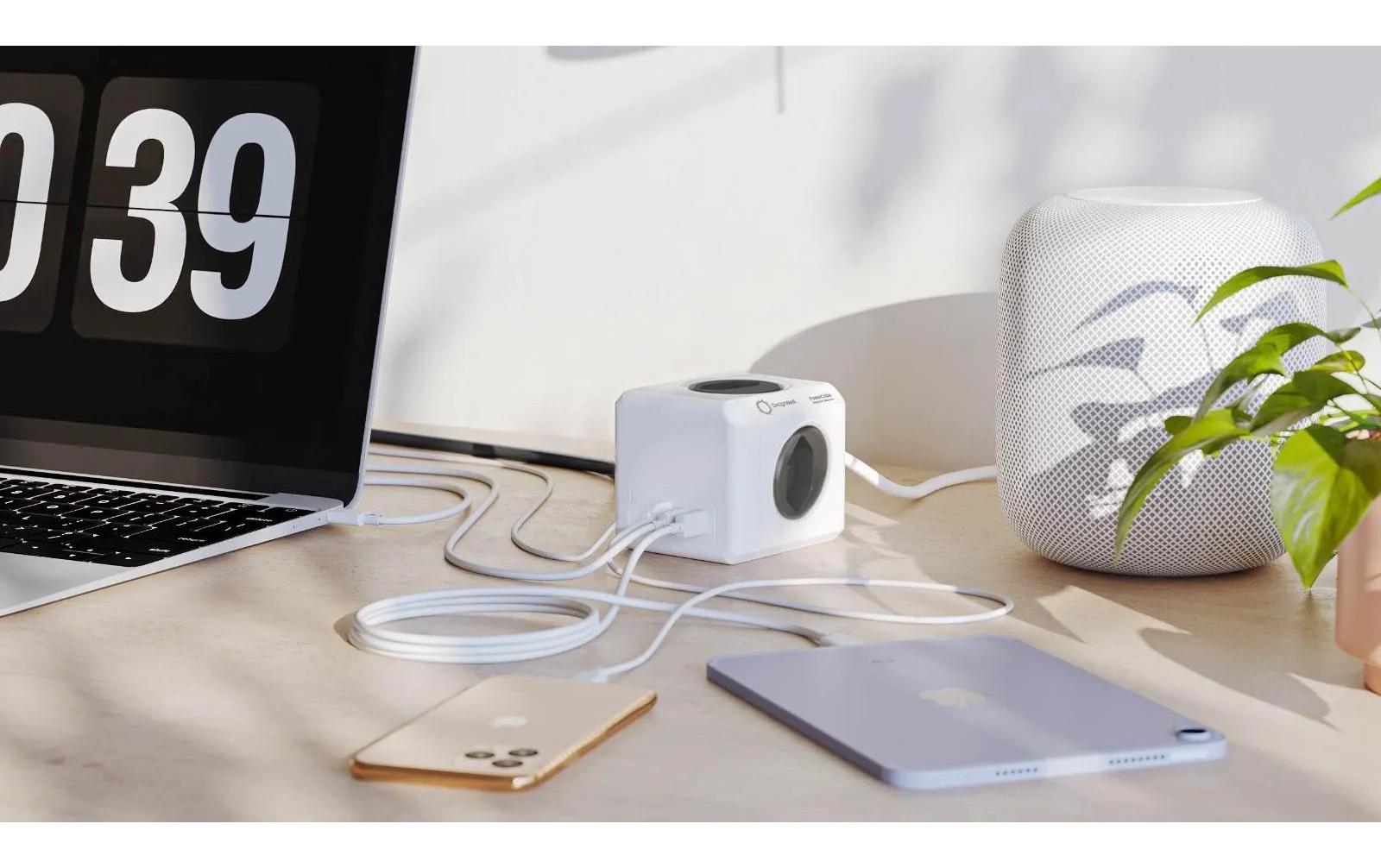 Allocacoc PowerCube 35W PD AC 4x T13, 2x USB-C / 1x USB-A
