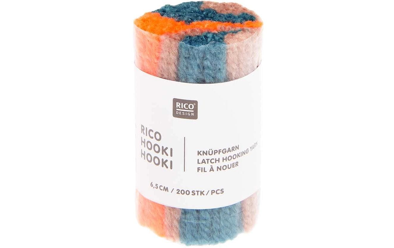 Rico Design Rico Hooki Hooki Knüpfgarn, marmoriert Türkis