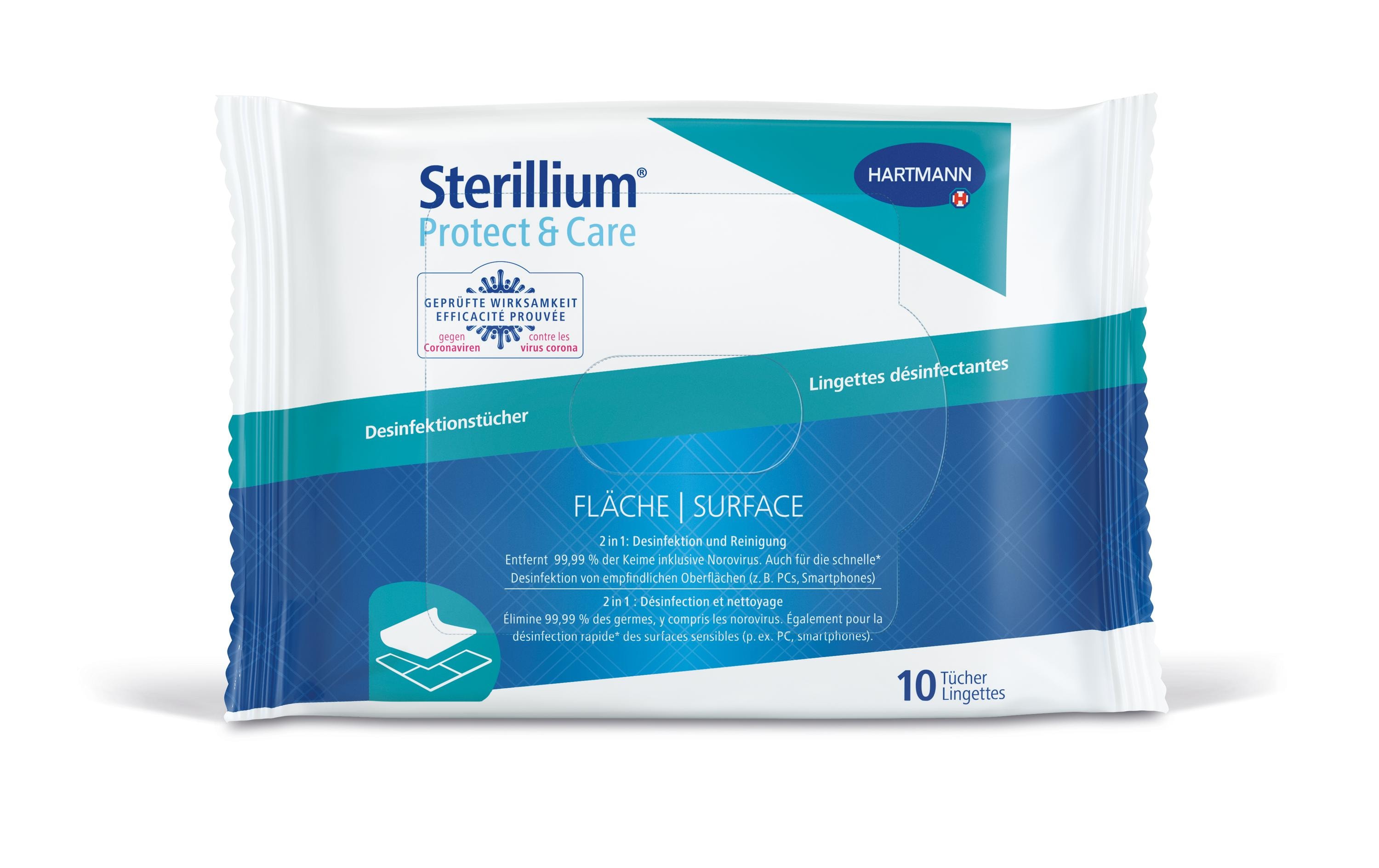 Sterillium Desinfektionstücher Protect & Care Flächen 10 Stück