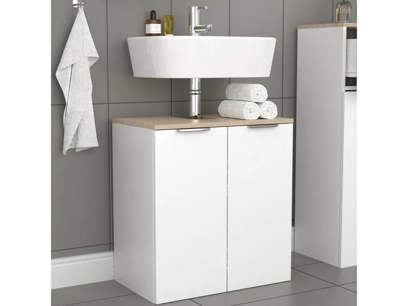 VCM Waschbeckenunterschrank Donali 56 x 60 cm, Braun