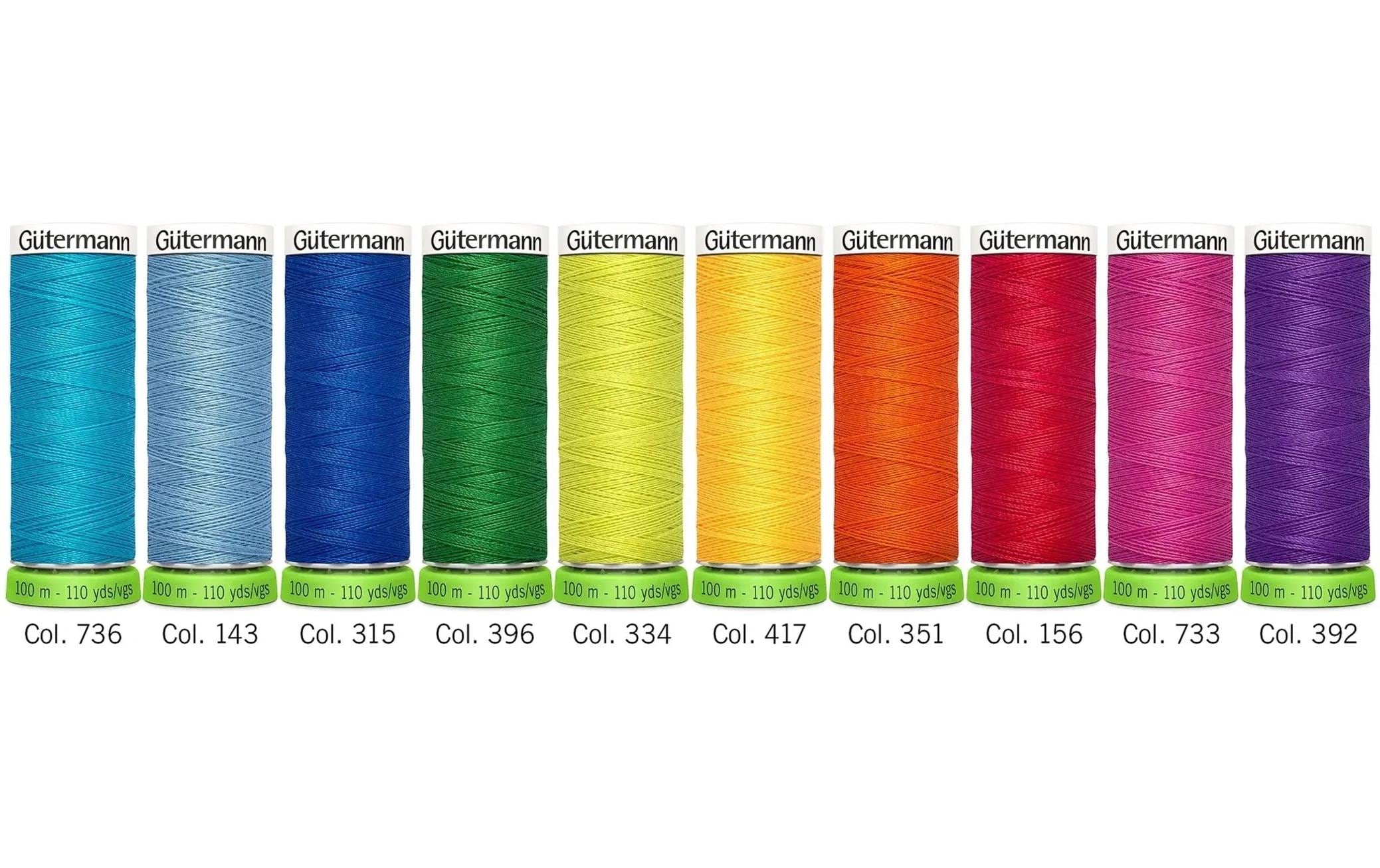 Gütermann Nähgarn-Set Allesnäher rPET 10 Stück, Mehrfarbig