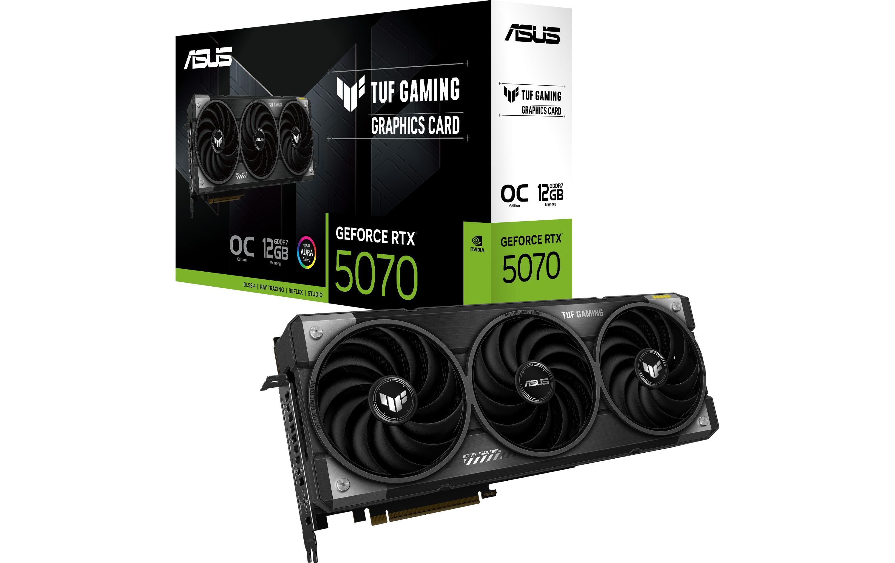 ASUS Grafikkarte TUF Gaming GeForce RTX 5070 OC Edit. 12 GB GDDR7 ASUS Grafikkarte TUF Gaming GeForce RTX 5070 OC Edit. 12 GB GDDR7