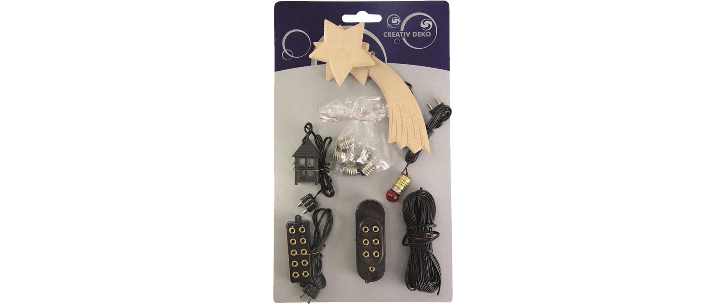 Botanic-Haus Krippenzubehör Haus, Stern und Laterne 11-teilig