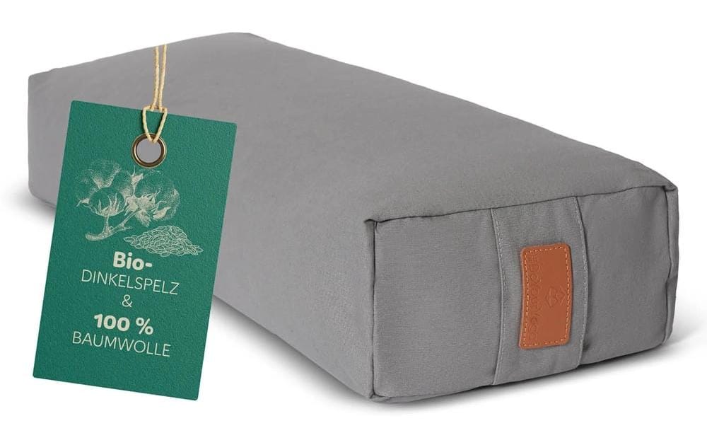 DoYourYoga Yoga-Bolster Paravati Bio-Dinkelspelz, Grau