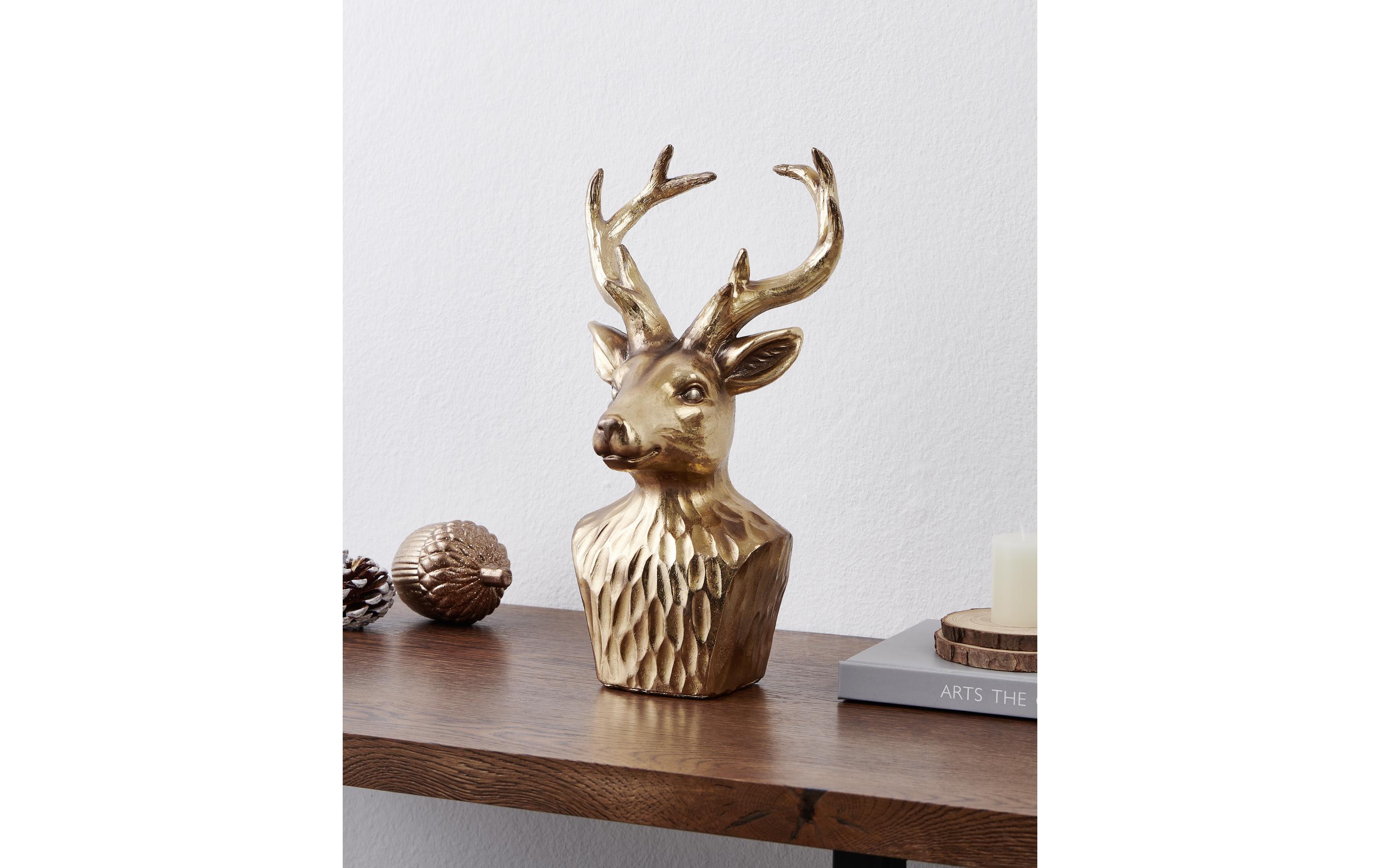 EGLO Weihnachtsfigur Hirsch Lamlash Weihnachtsdeko, Gold