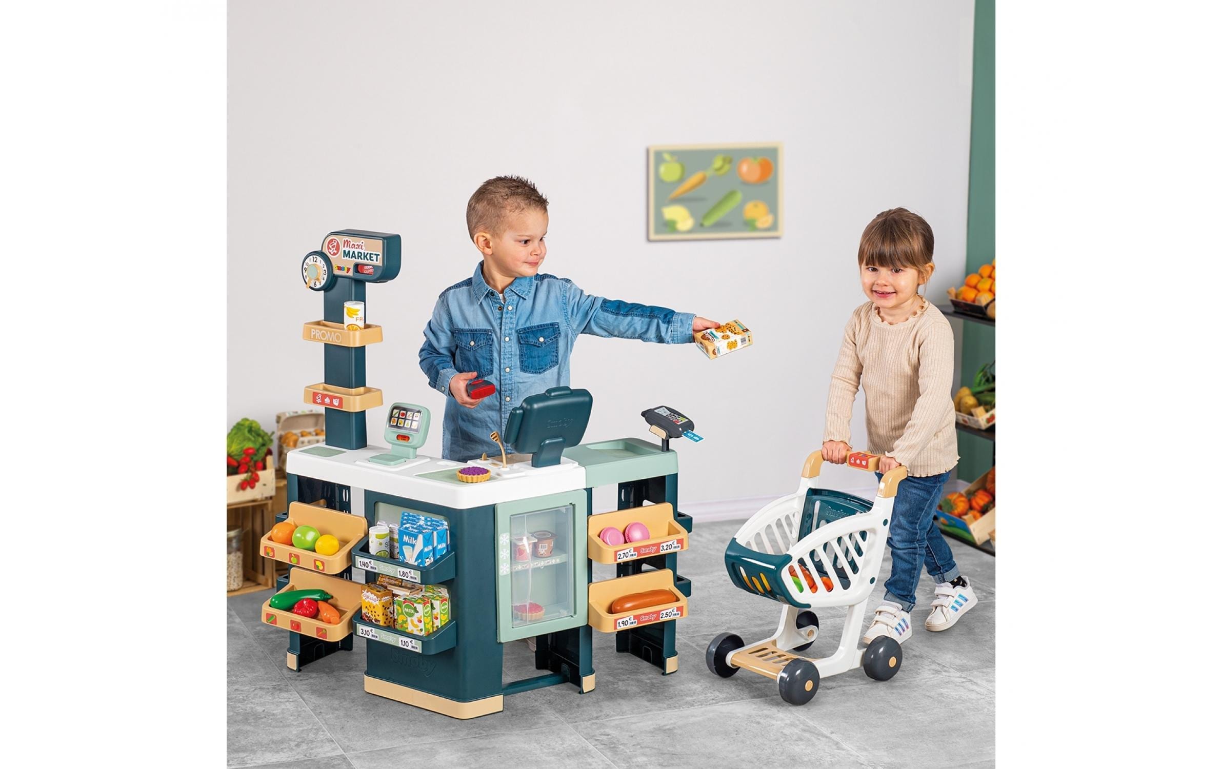 Smoby Supermarkt mit Einkaufswagen