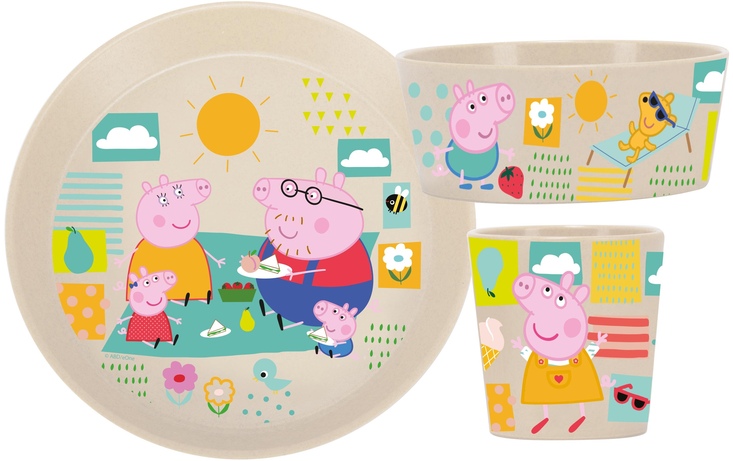 Koziol Kindergeschirrset Connect Peppa Pig, 3-teilig, Beige Koziol Kindergeschirrset Connect Peppa Pig, 3-teilig, Beige