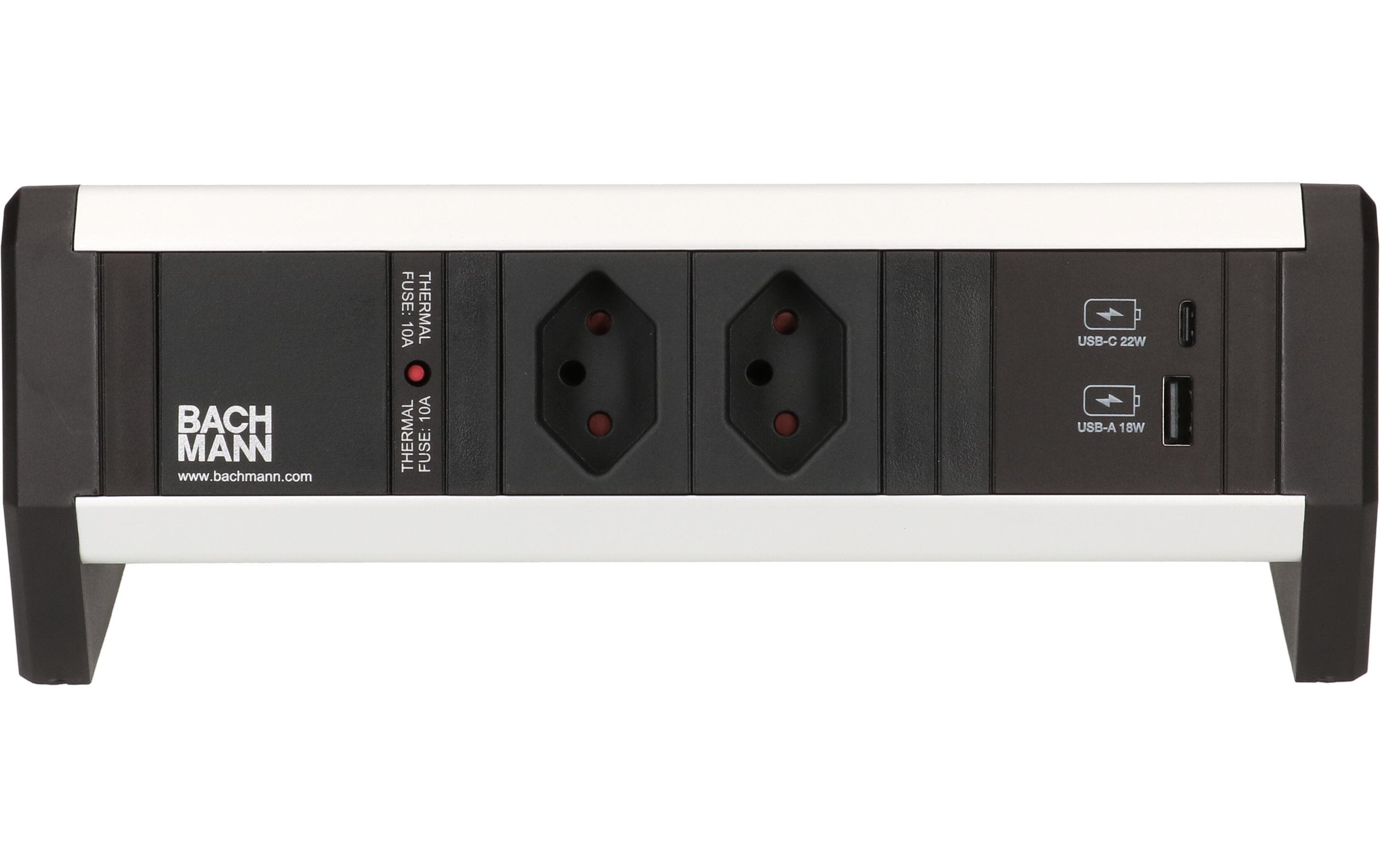 Bachmann Tischsteckdosenleiste DESK 1, 2x T13, 1x USB A/C