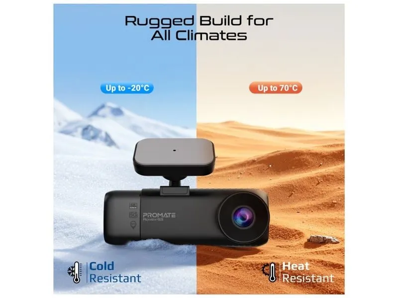 Promate Dashcam Rovex-S3 4K Ultra HD GPS WLAN Promate Dashcam Rovex-S3 4K Ultra HD GPS WLAN