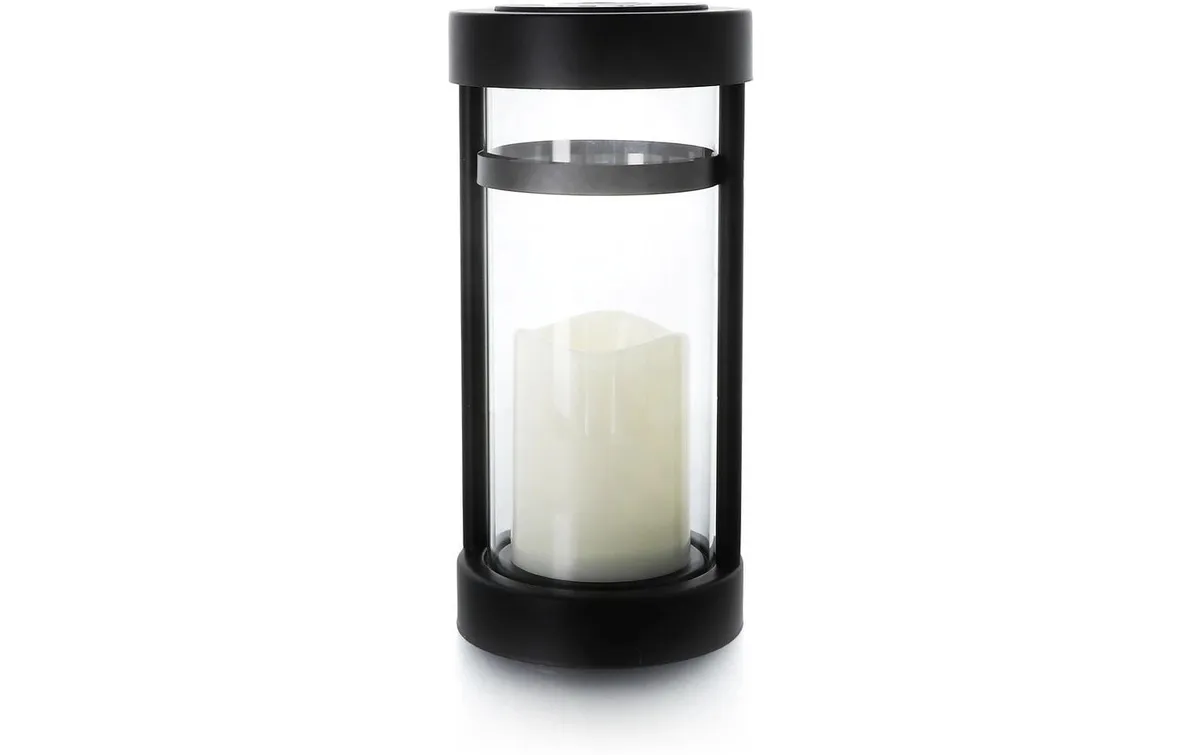 balthasar LED Solar Grablaterne Arimo, Weiss/Schwarz
