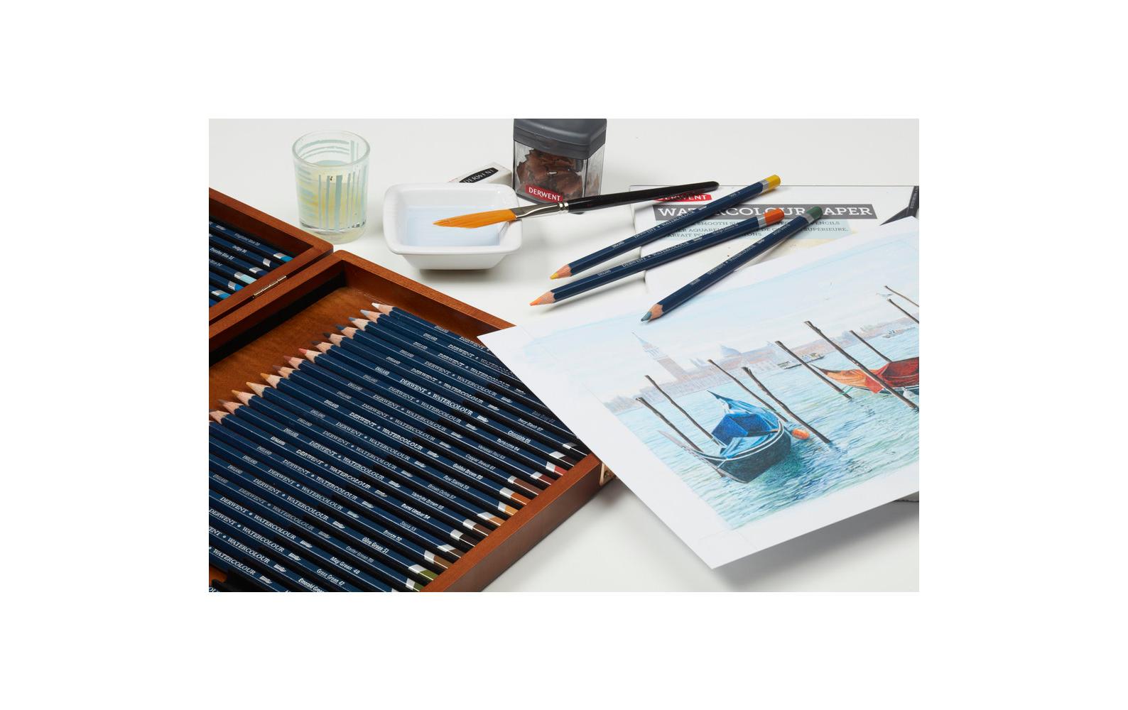 Derwent Watercolour Aquarellstifte, mehrfarbig, 72-teilig