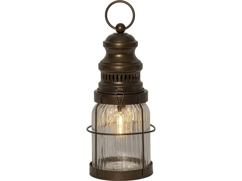 Star Trading Laterne Aina Indoor, Bronze, 28 cm Höhe