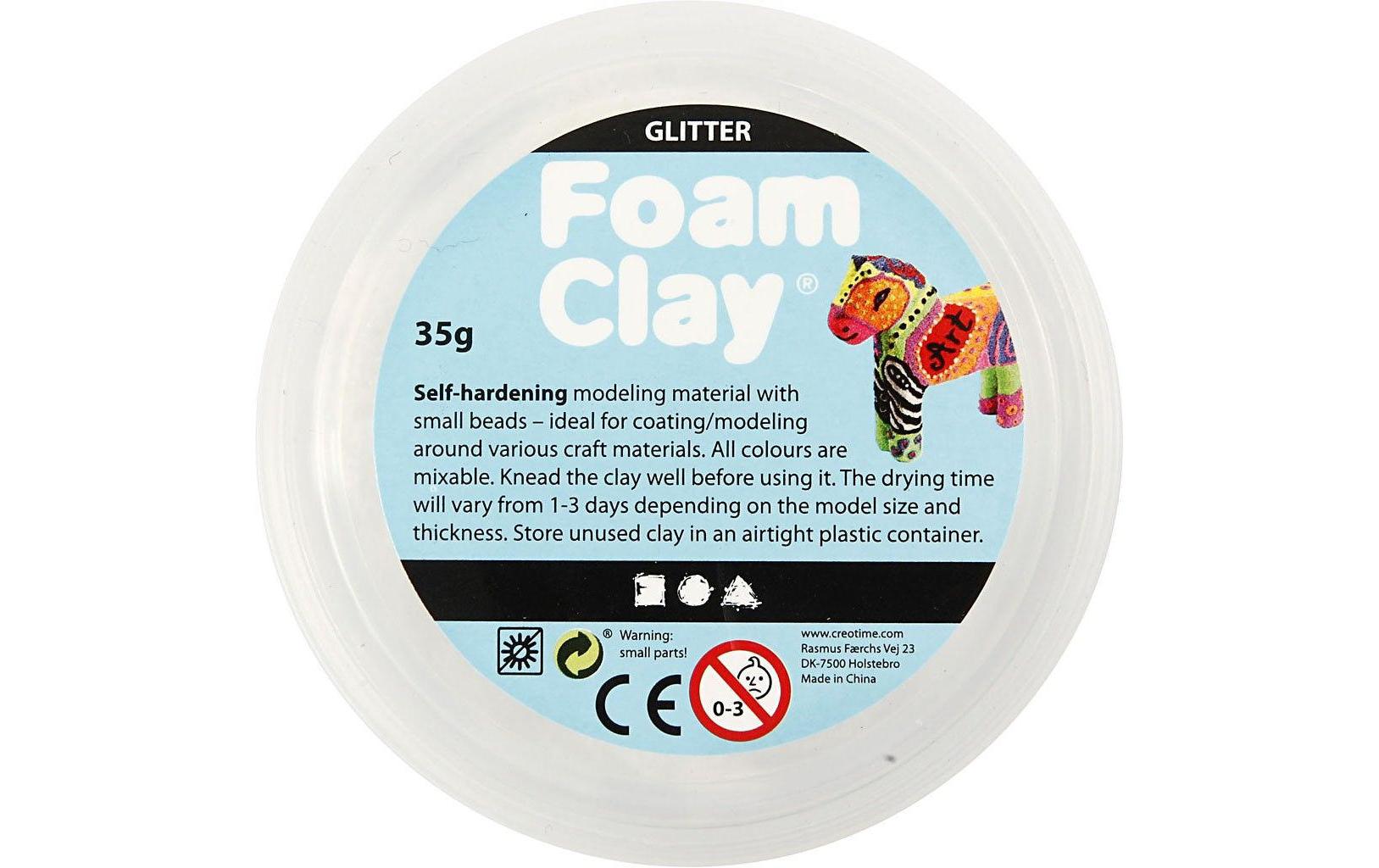 Creativ Company Modelliermasse Foam Clay 35 g Glitzer Weiss Creativ Company Modelliermasse Foam Clay 35 g Glitzer Weiss