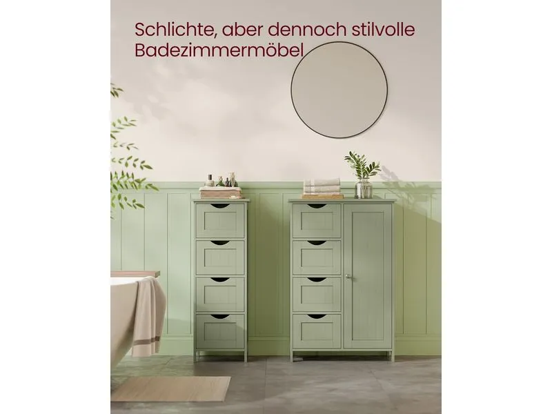 VASAGLE Badezimmerschrank 55 x 82 cm, Grün