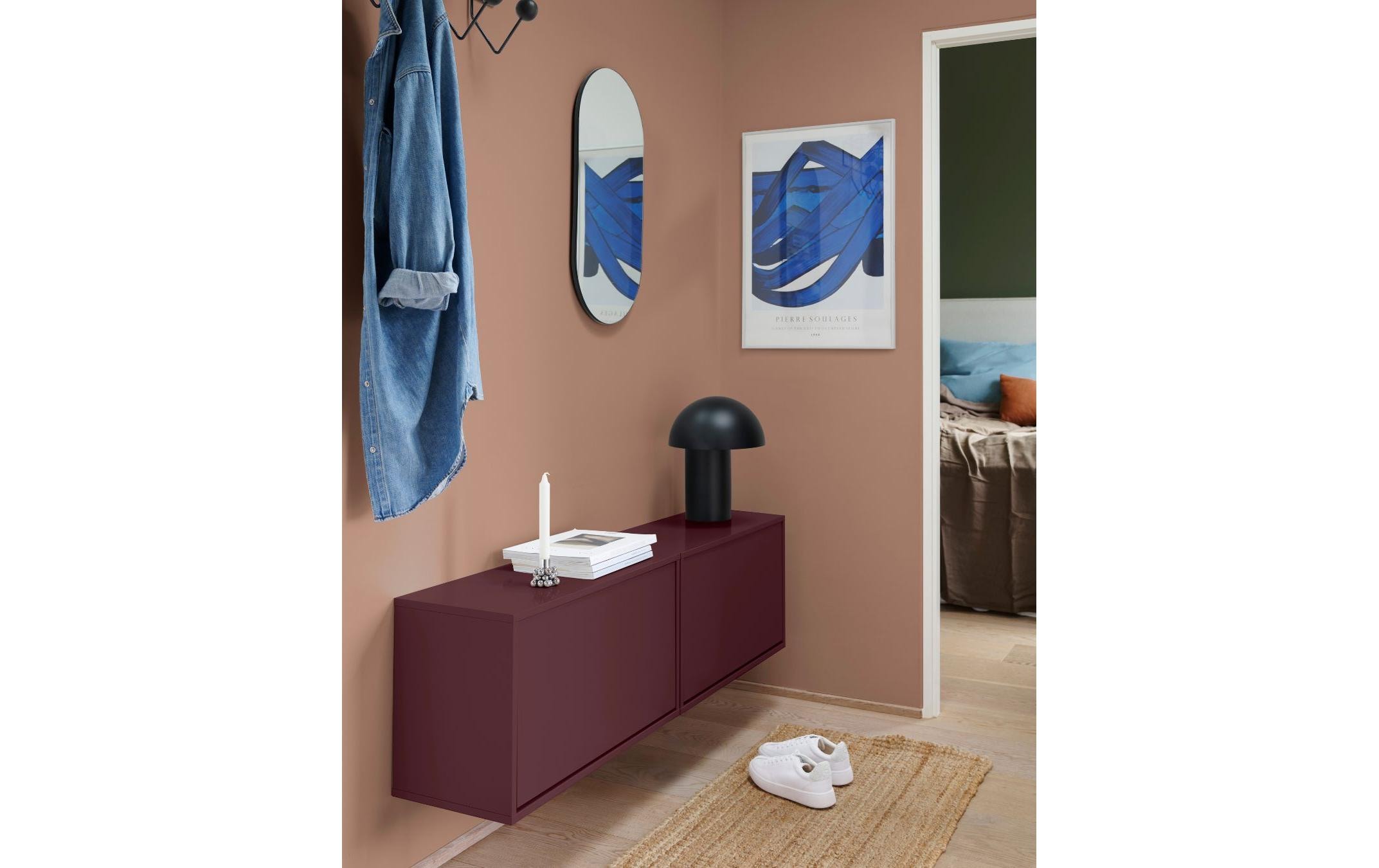 ReCollector Schuhschrank Shoe Box, 70 x 40 x 30 cm, Maroon Red