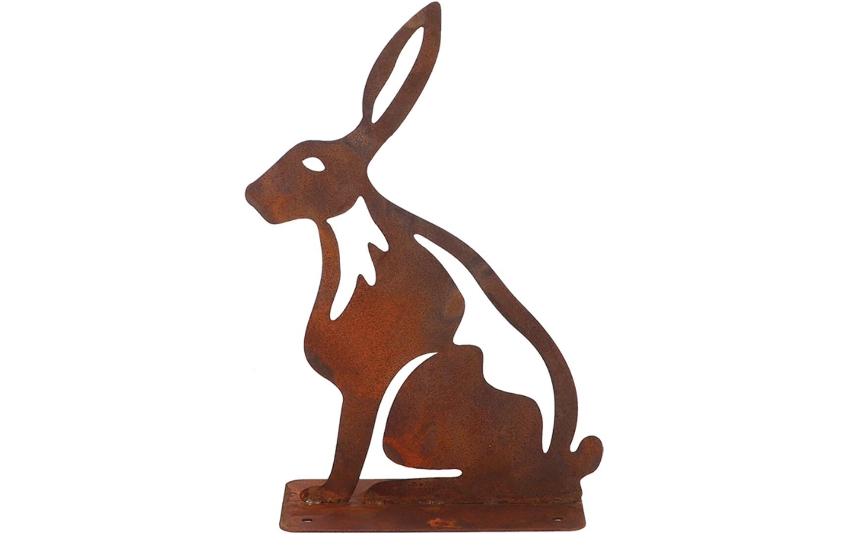 Esschert Design Dekofigur Hase Rostbraun