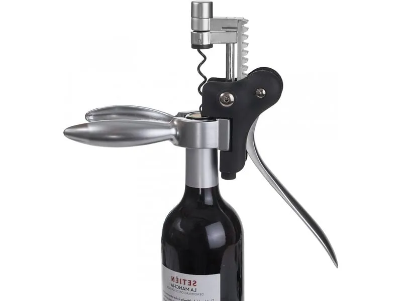 Ibili horizontale Hebelkorkenzieher Barware 18 cm Schwarz
