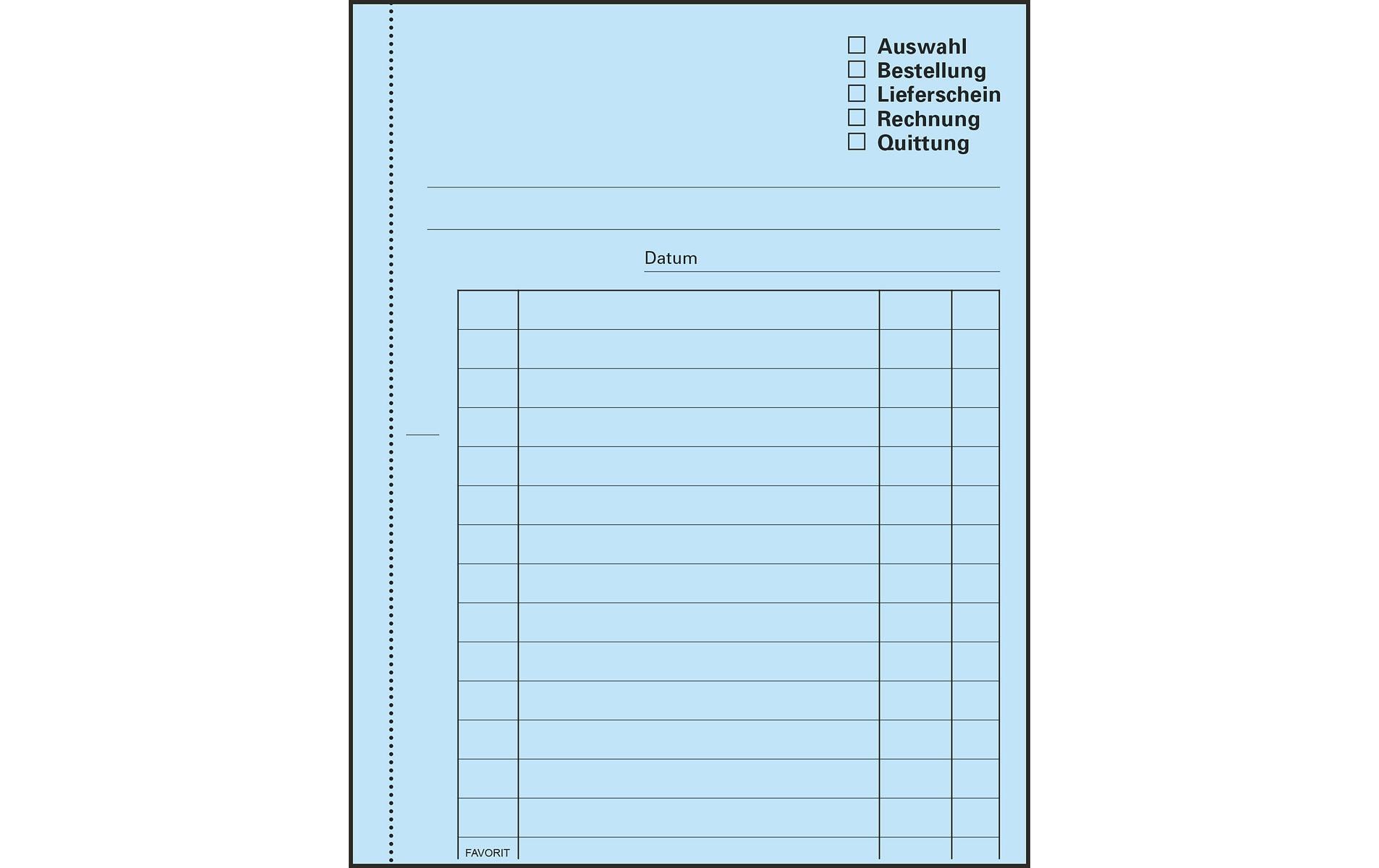 Favorit Durchschreibeblock 113 x 144 mm Mehrzweckbuch, 50 x 2 Blatt