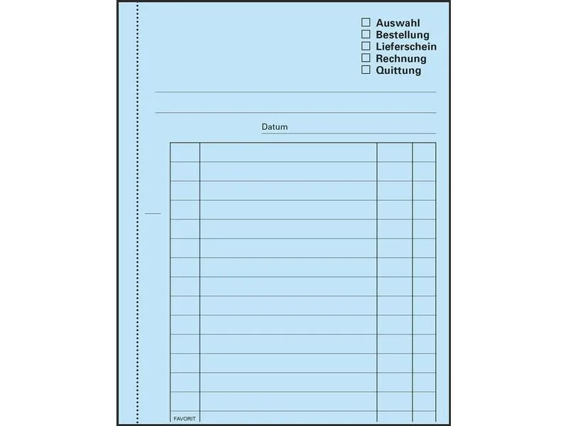 Favorit Durchschreibeblock 113 x 144 mm Mehrzweckbuch, 50 x 2 Blatt