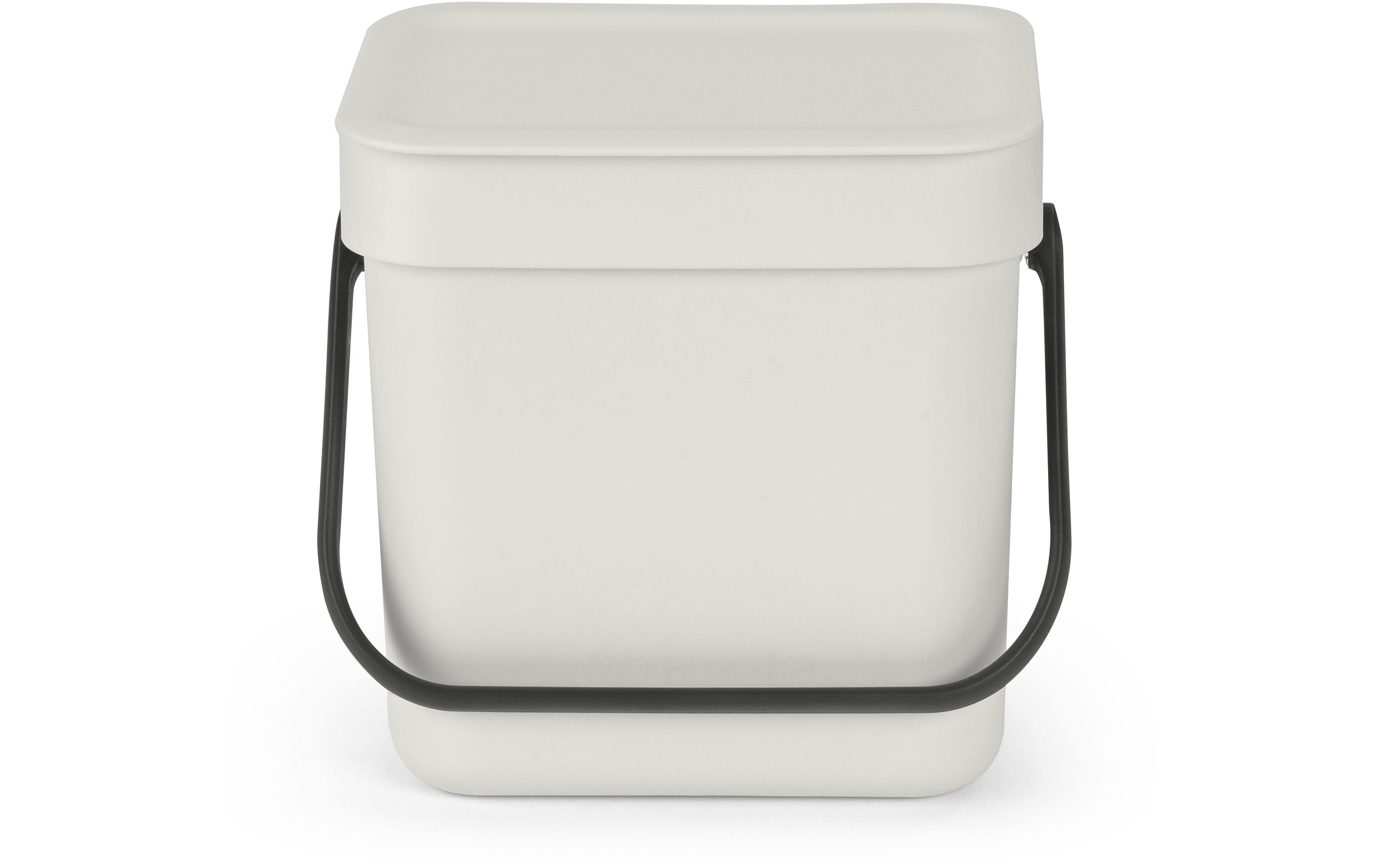 Brabantia Komposteimer Sort & Go 3 l, Hellgrau