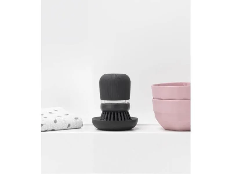Brabantia Spülbürste mit Seifenspender Dunkelgrau Brabantia Spülbürste mit Seifenspender Dunkelgrau