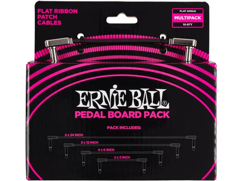 Ernie Ball Patch-Kabel 6224 Flat Ribbon Multi-Pack – 10 Stück, Schwarz Ernie Ball Patch-Kabel 6224 Flat Ribbon Multi-Pack – 10 Stück, Schwarz