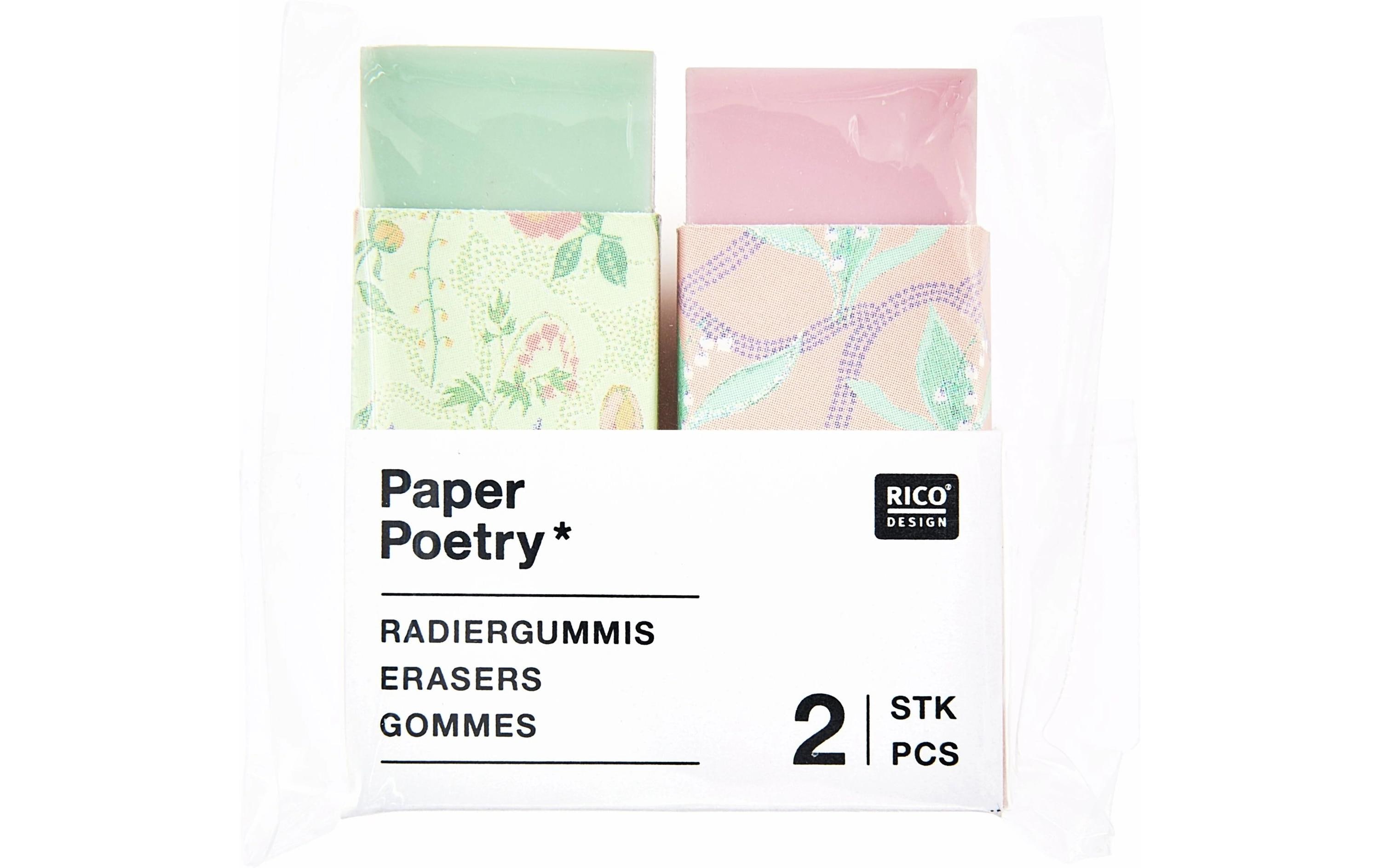 Rico Design Radiergummi Set Hellgrün / Rosa