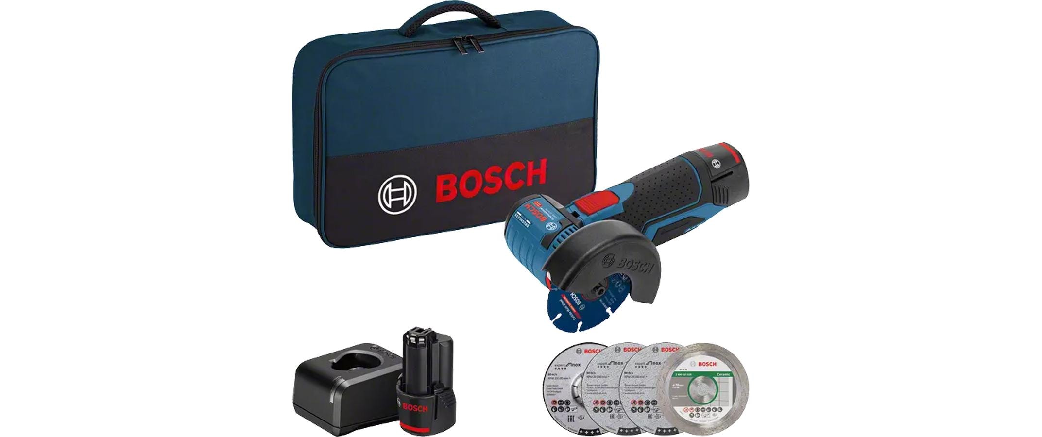 Bosch Professional Winkelschleifer GWS 12 V-76 Set Bosch Professional Winkelschleifer GWS 12 V-76 Set