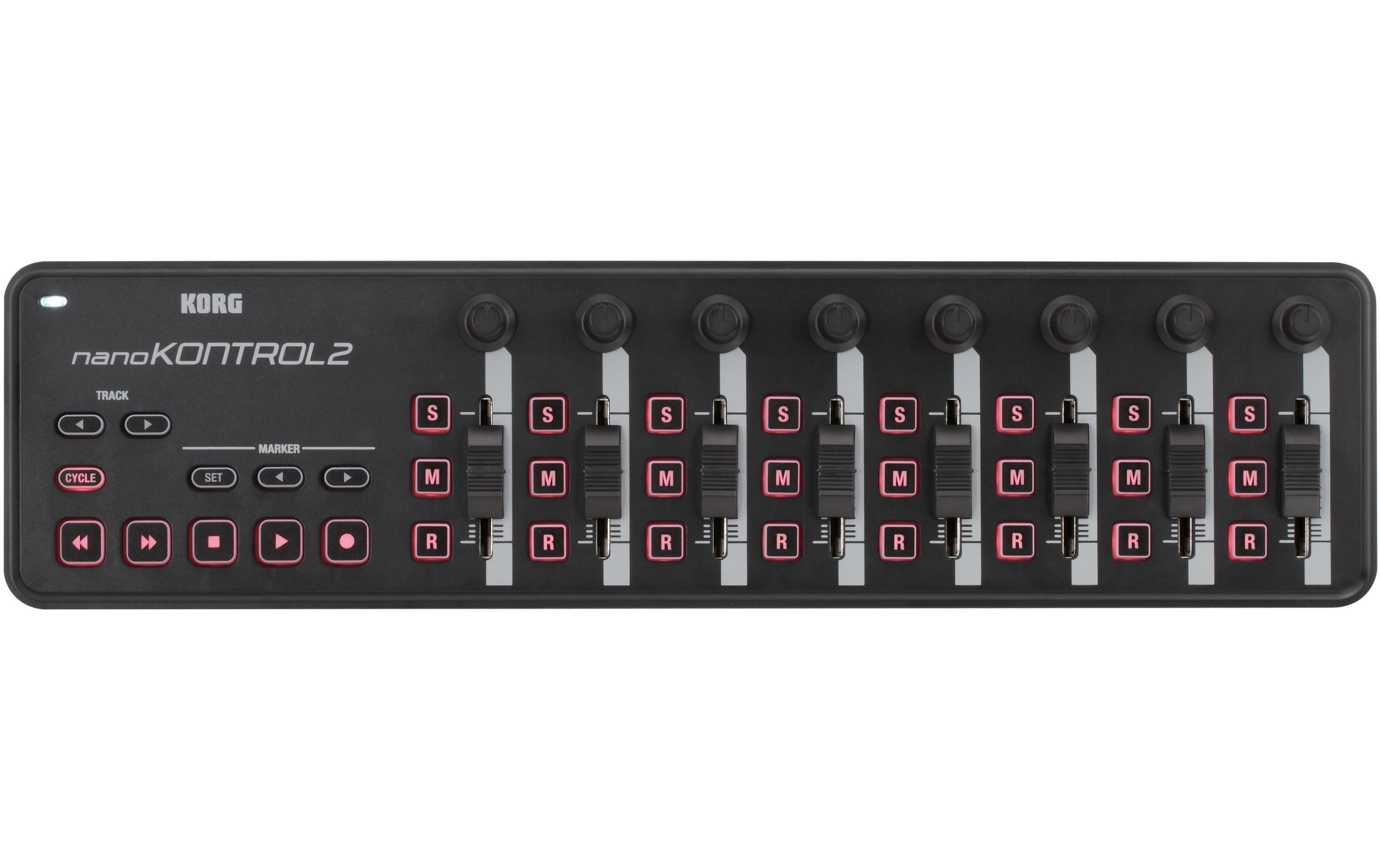Korg Fader-Controller nanoKONTROL 2 – 8 Fader, Schwarz Korg Fader-Controller nanoKONTROL 2 – 8 Fader, Schwarz