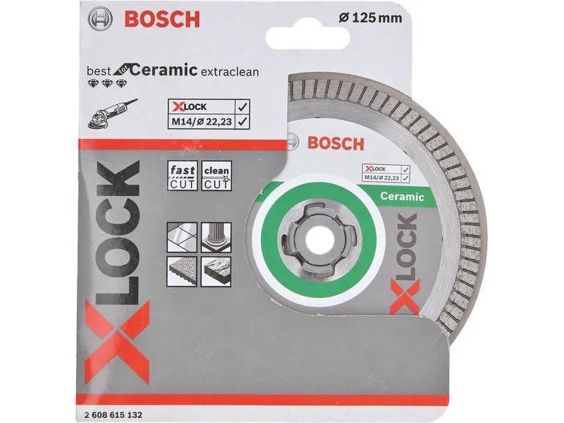 Bosch Professional Diamanttrennscheibe X-LOCK Ceramic Extra Clean Turbo 125 mm Bosch Professional Diamanttrennscheibe X-LOCK Ceramic Extra Clean Turbo 125 mm