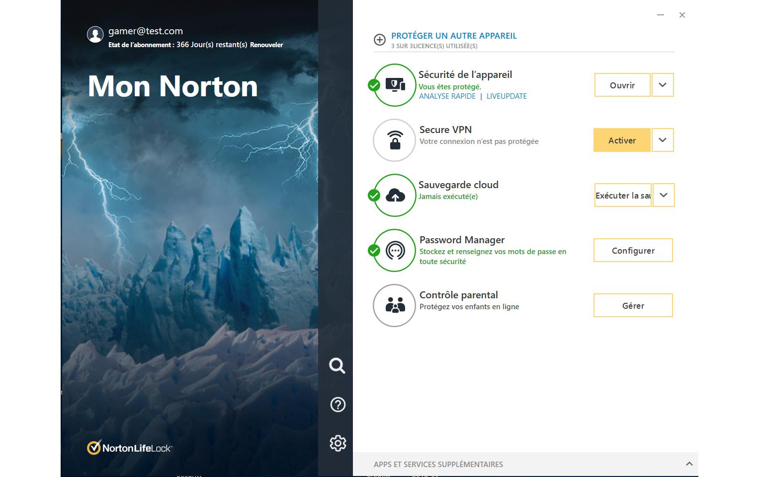 Norton Norton 360 for Gamers ESD, Vollversion, 3 PC, 1 Jahr