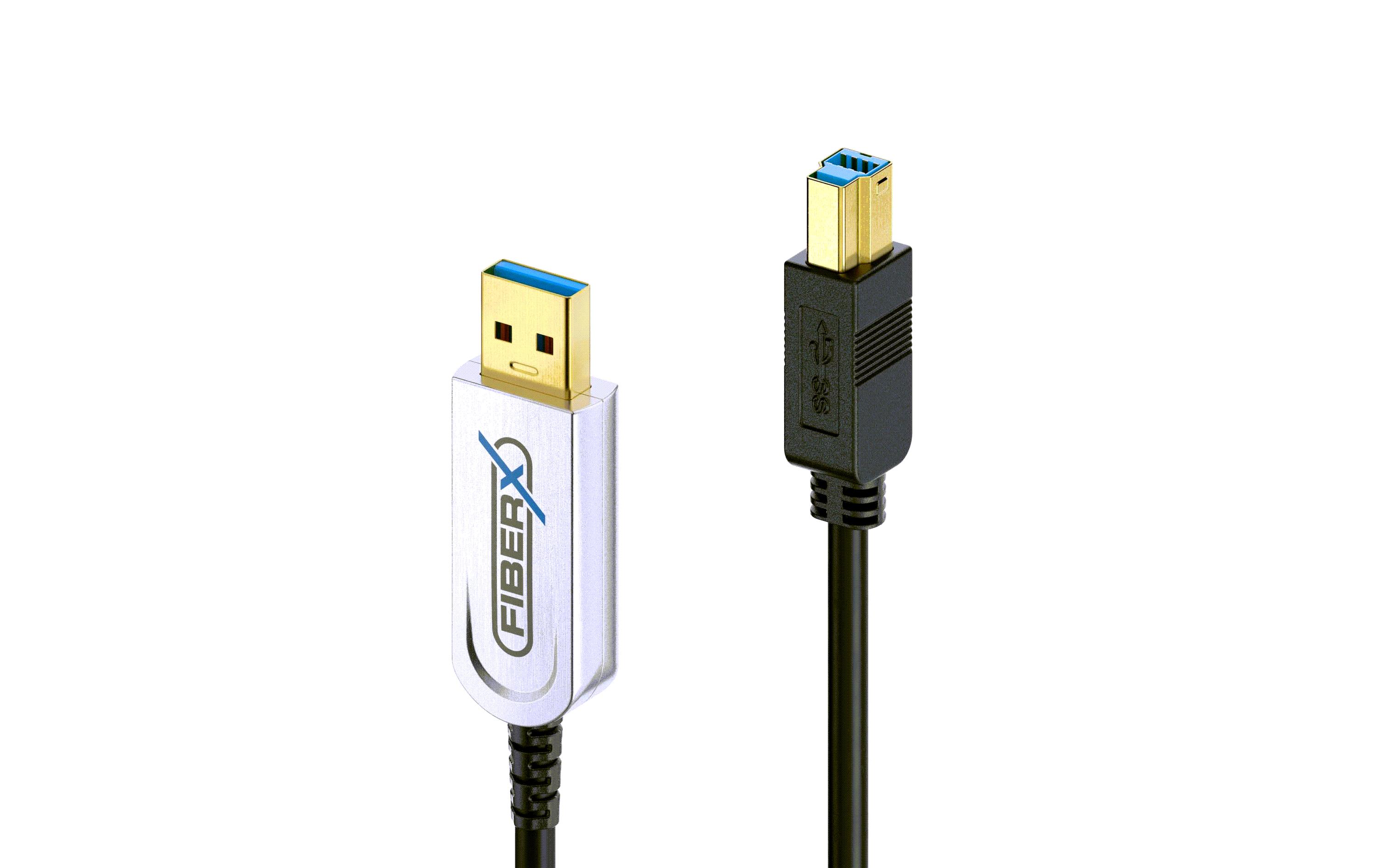 FiberX USB 3.1-Kabel FX-I645 AOC USB A - USB B 12 m