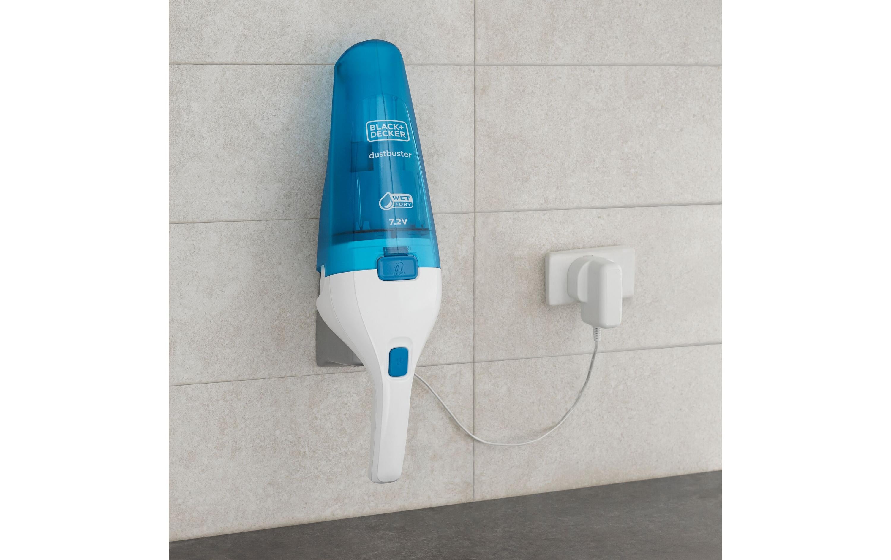 BLACK+DECKER Akku-Handsauger Wet+Dry Dustbuster Blau/Weiss