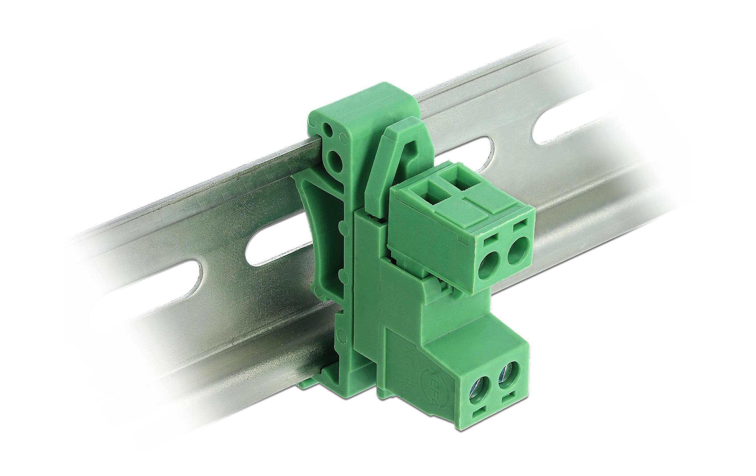 Delock Terminalblock 2 Pin, 5.08 mm Rastermass gewinkelt Delock Terminalblock 2 Pin, 5.08 mm Rastermass gewinkelt