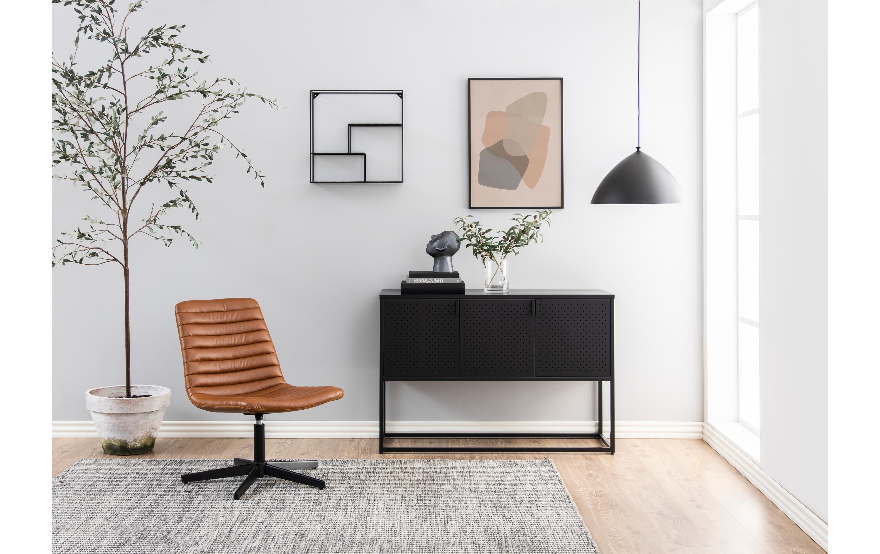 AC Design Kommode Newton 120 x 40 x 80 cm, Schwarz