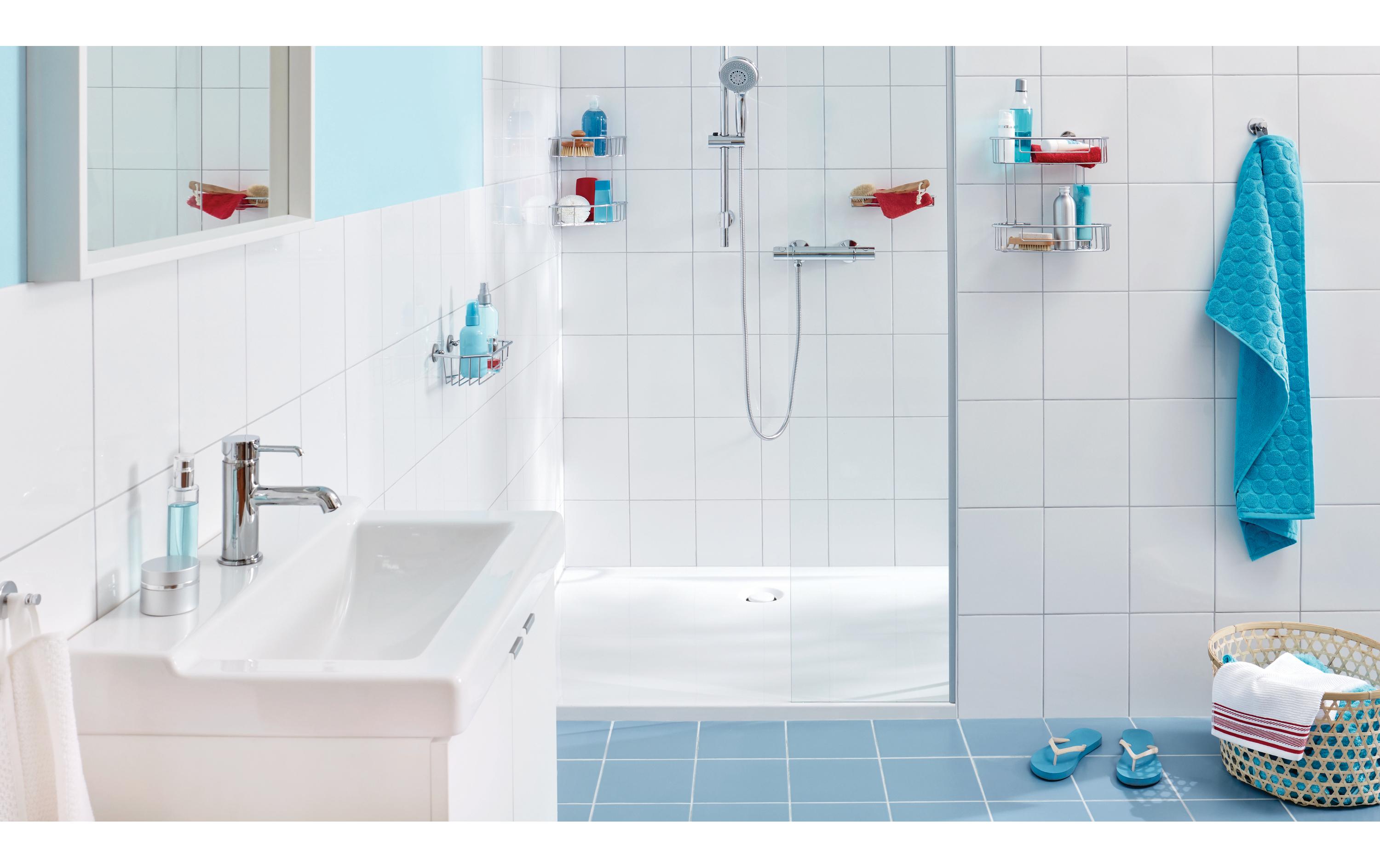 tesa Ablagekonsole Baath ohne Bohren, Silber